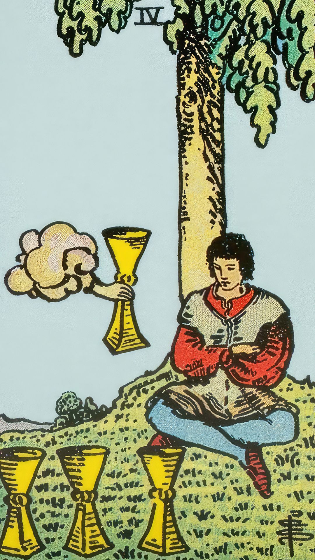Significato della Carta dei Tarocchi Quattro di Coppe