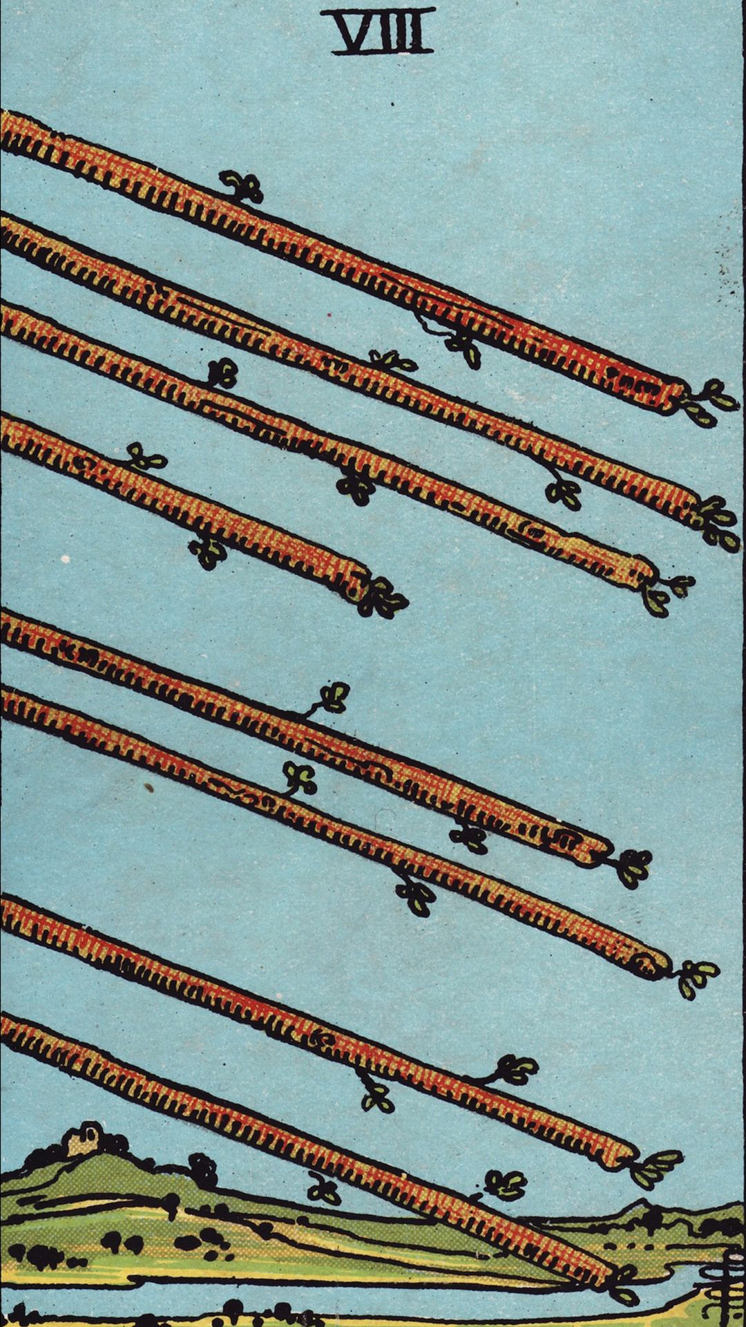 Combinazioni delle carte Il Matto e Otto di Bastoni