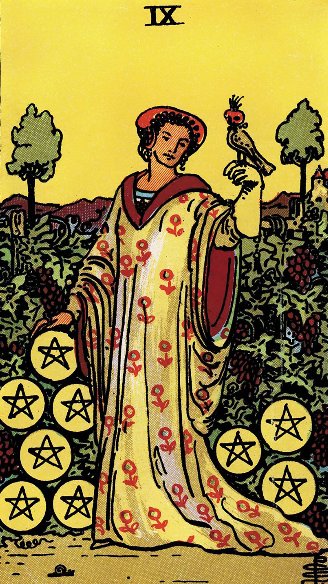 Significato della Carta dei Tarocchi Nove di Denari
