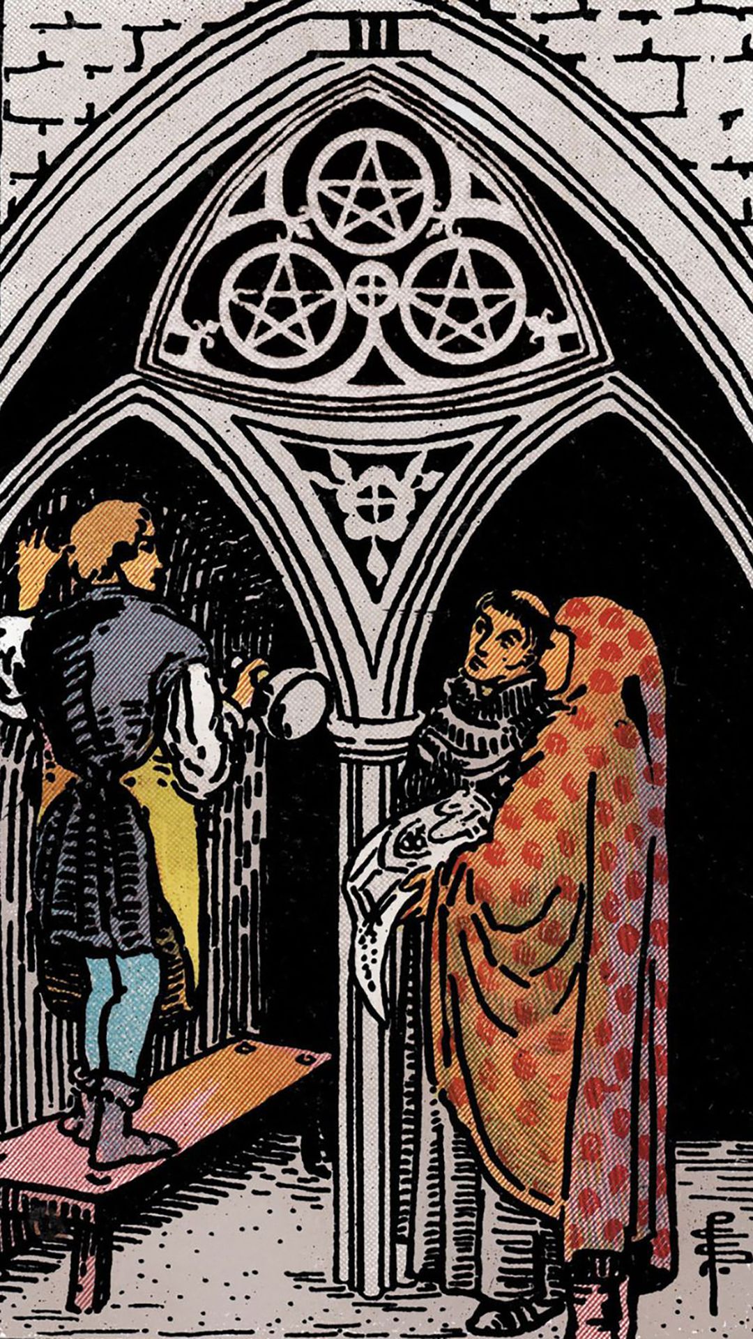Significato della Carta dei Tarocchi Tre di Denari