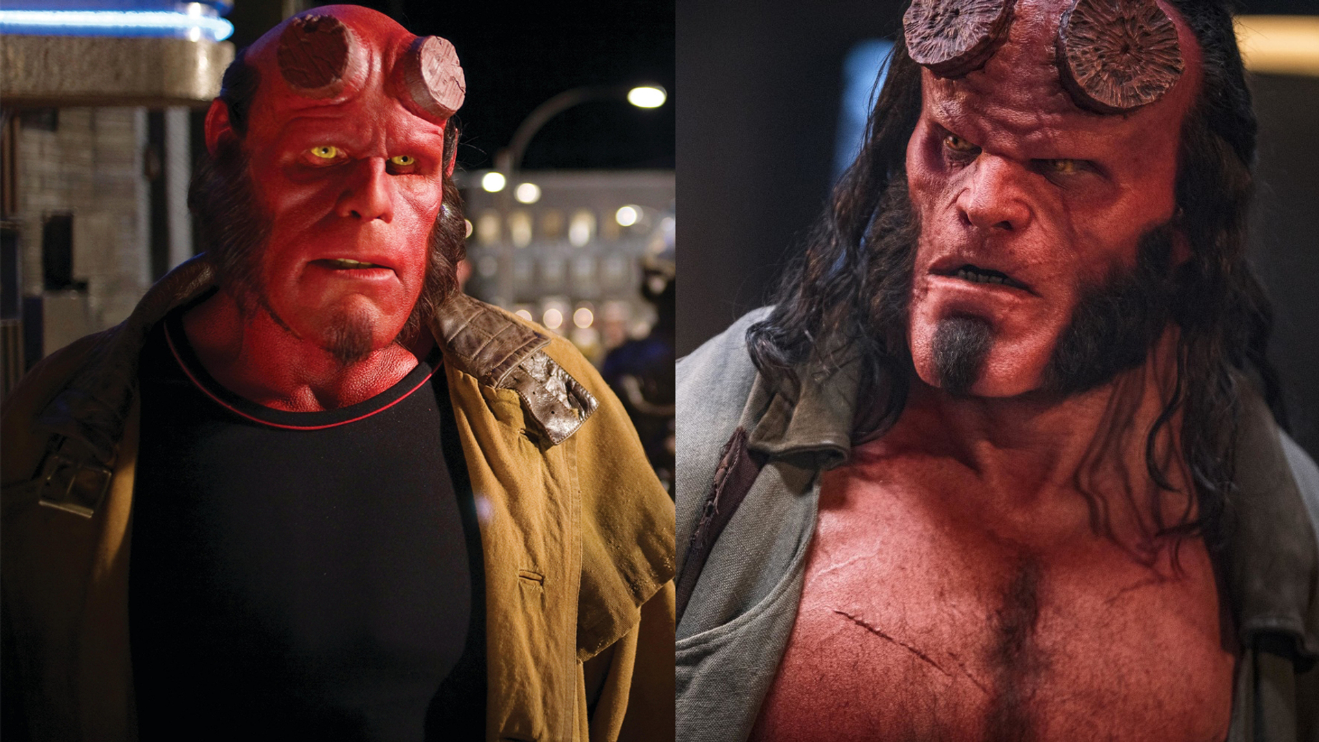 Hellboy interpretato da Ron Perlman VS David Harbour