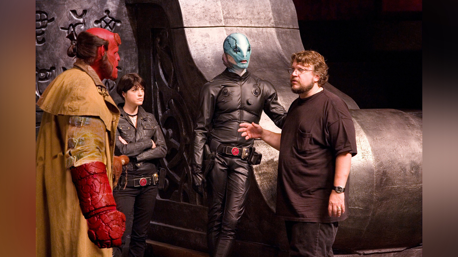 Foto dal set di 'Hellboy 2: The Golden Army'