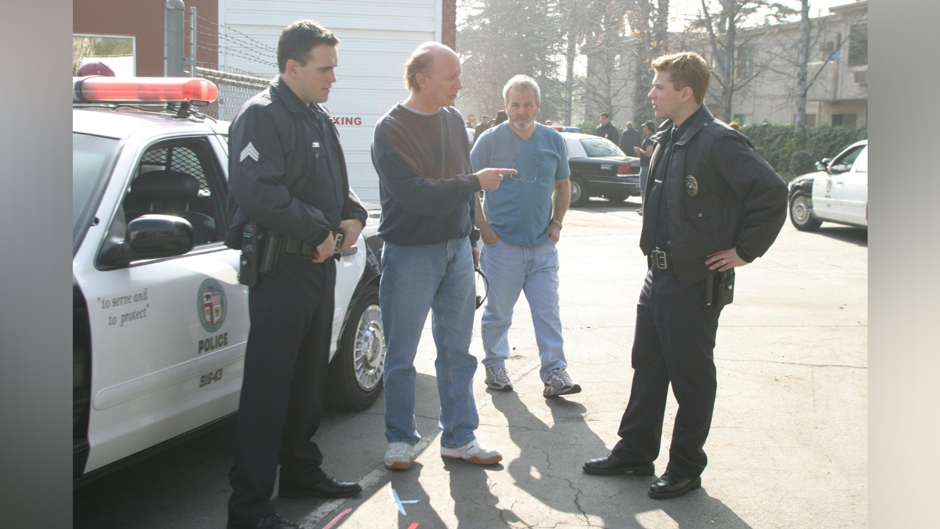 Ryan Phillippe sul set del film 'Crash'