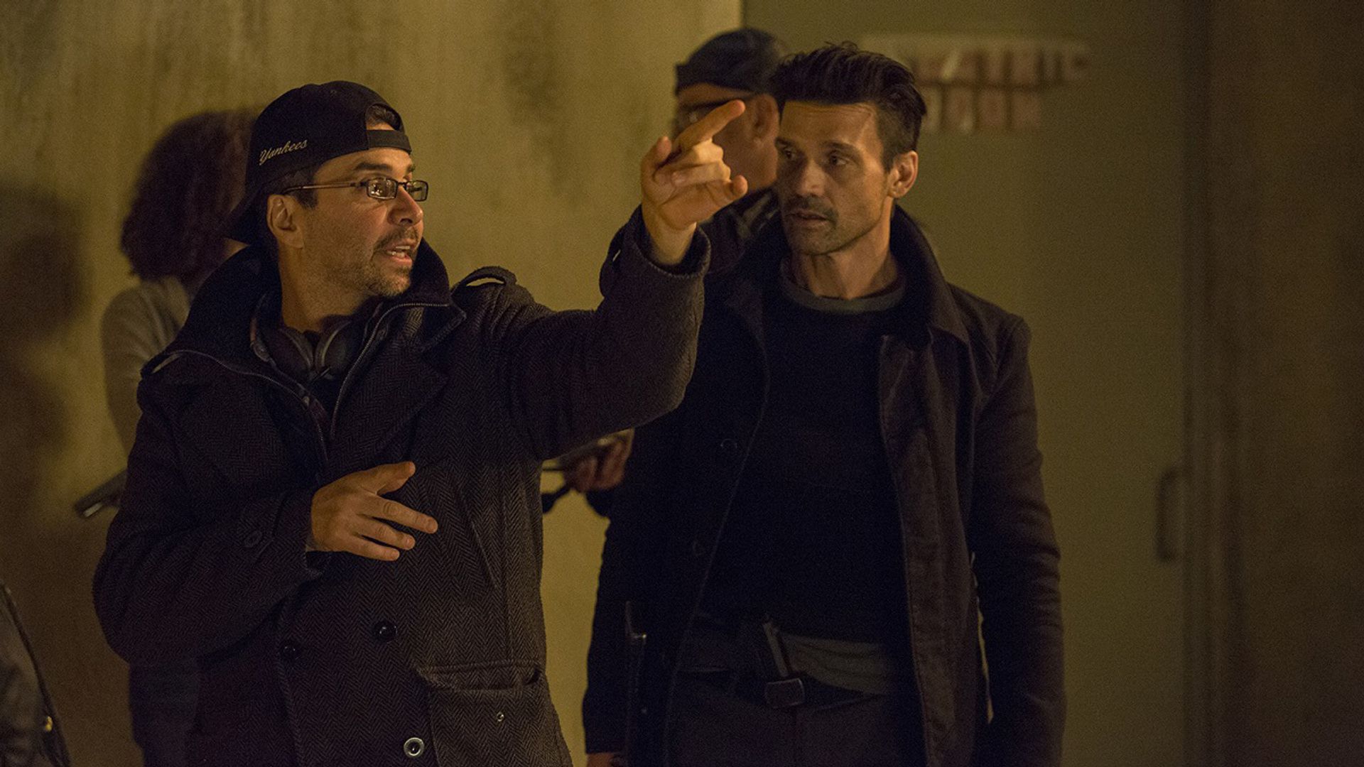 Frank Grillo sul set del film "The Purge: Anarchy"