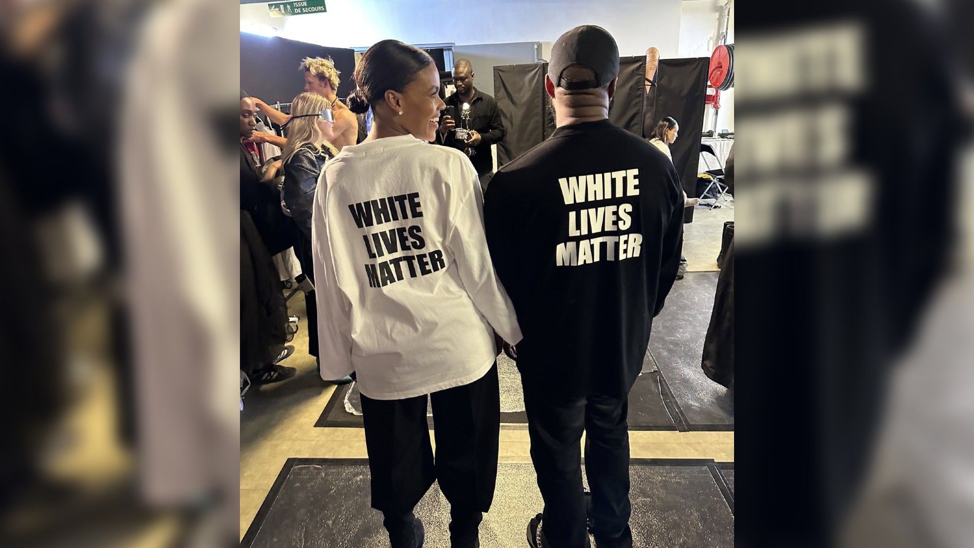 Kanye West con una maglietta White Lives Matter