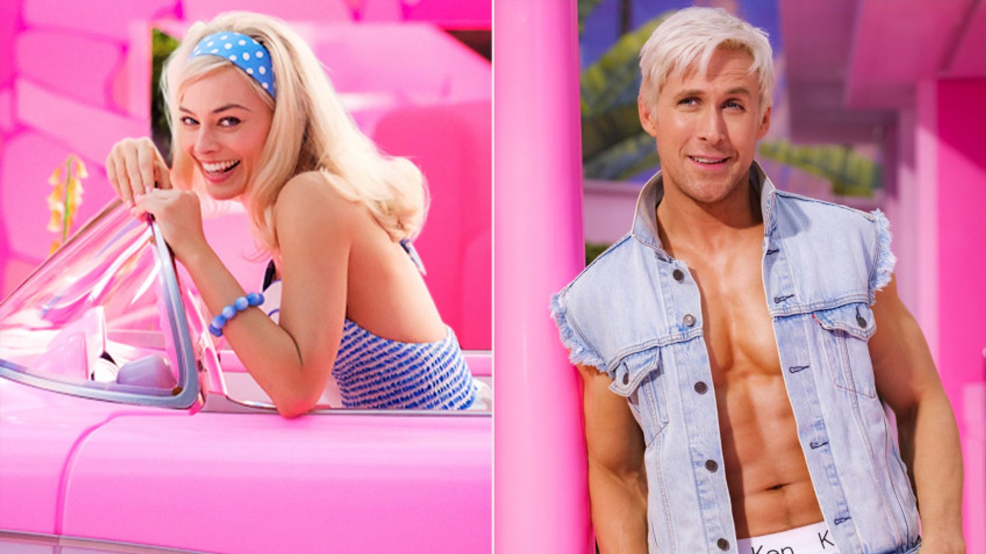 Margot Robbie e Ryan Gosling sul set di Barbie