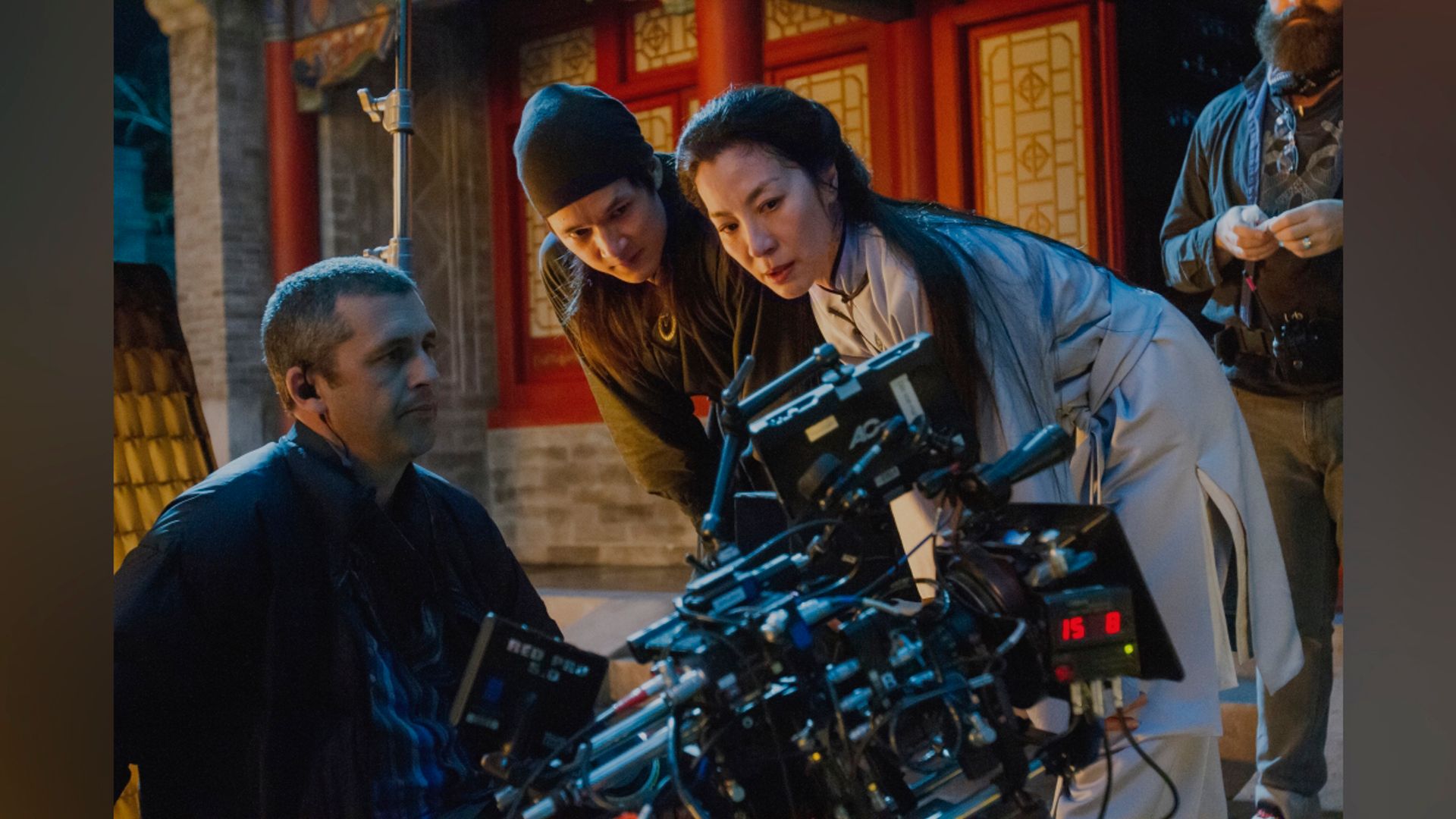 Michelle Yeoh sul set di Crouching Tiger, Hidden Dragon-2