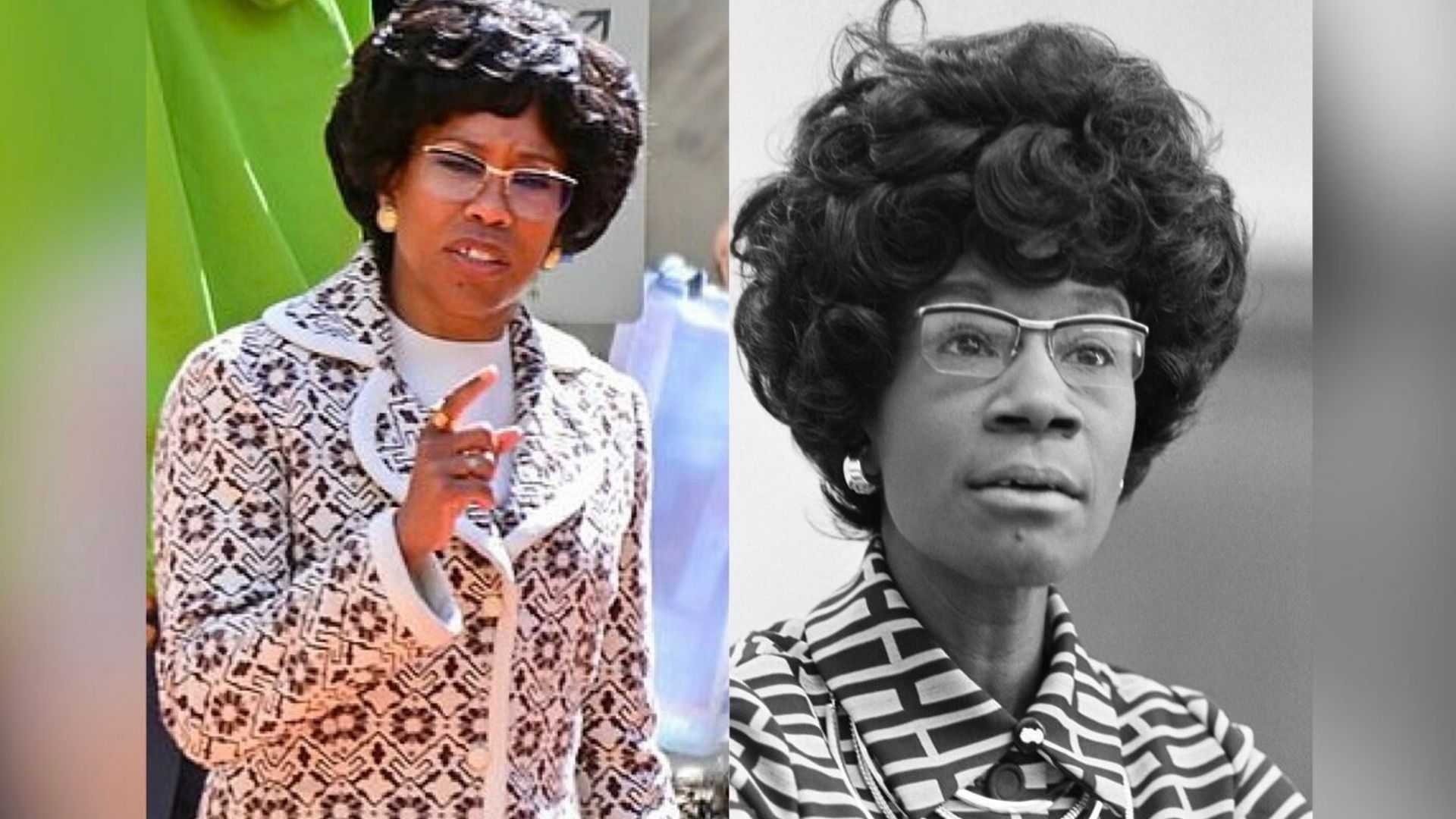 Regina King nel ruolo di Shirley Chisholm