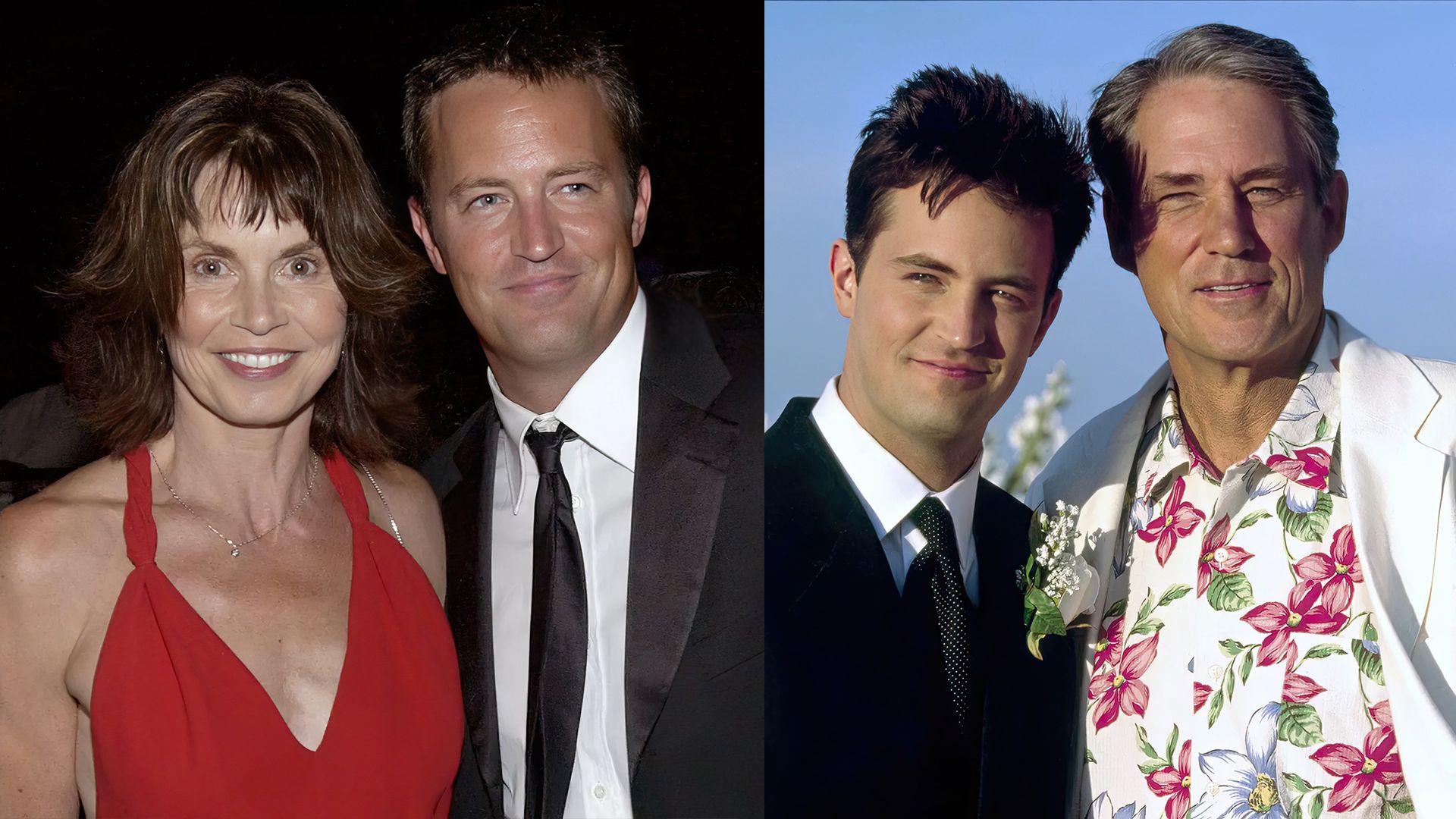 Matthew Perry con i suoi genitori