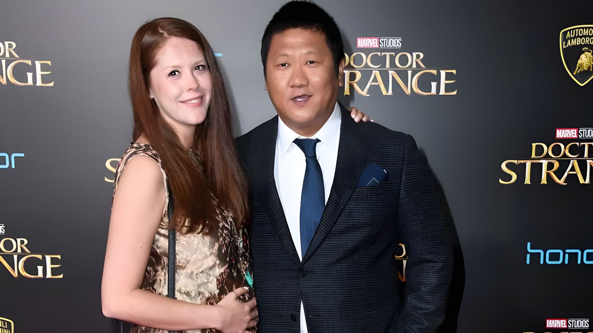 Benedict Wong e sua moglie Nina (2016)