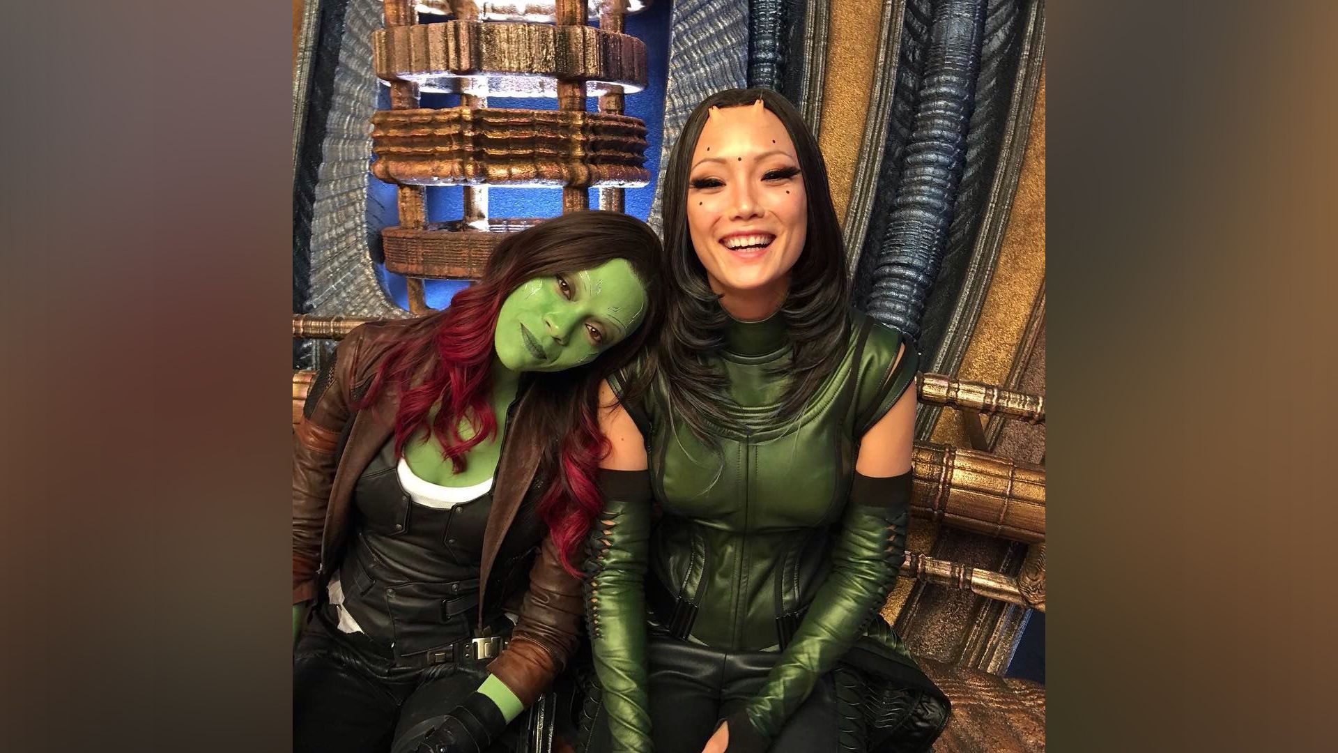 Pom Klementieff sul set di Guardiani della Galassia Vol. 2