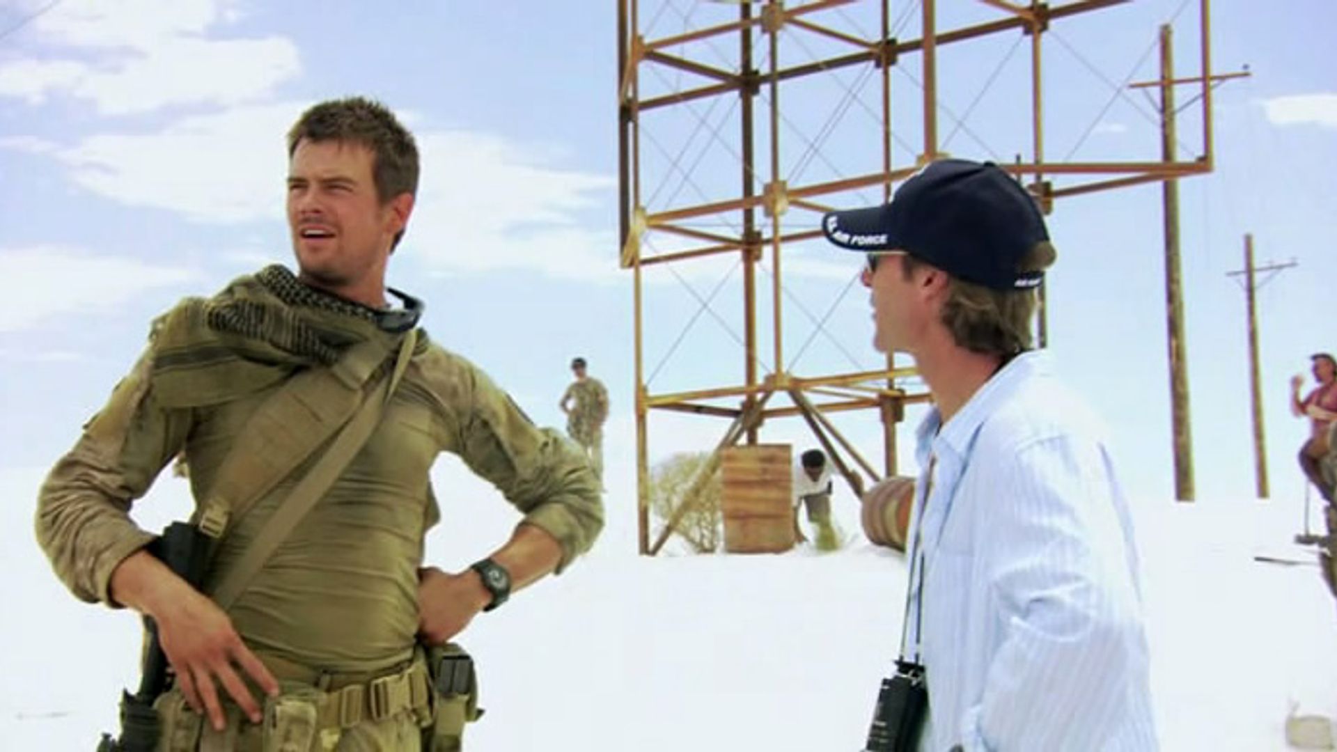 Josh Duhamel sul set del film "Transformers"