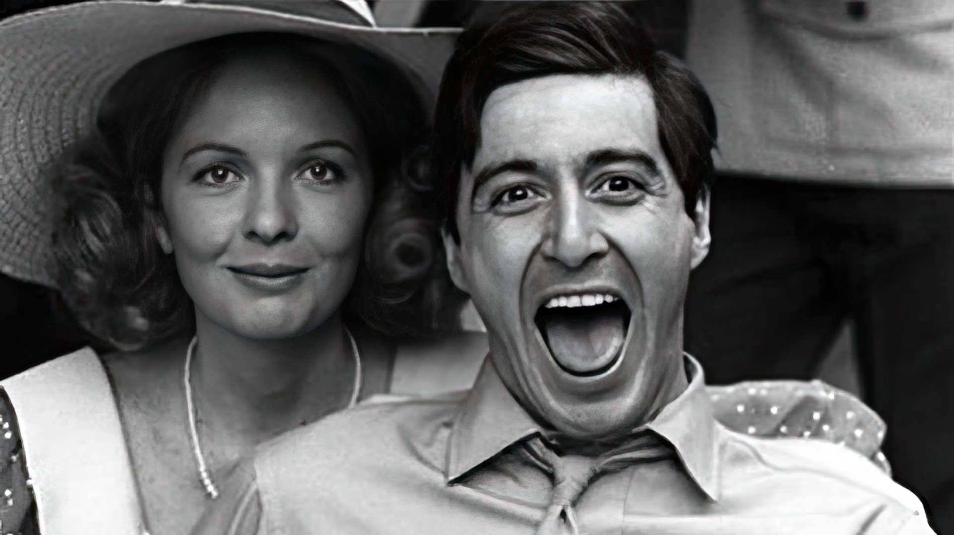 Diane Keaton e Al Pacino sul set de Il Padrino