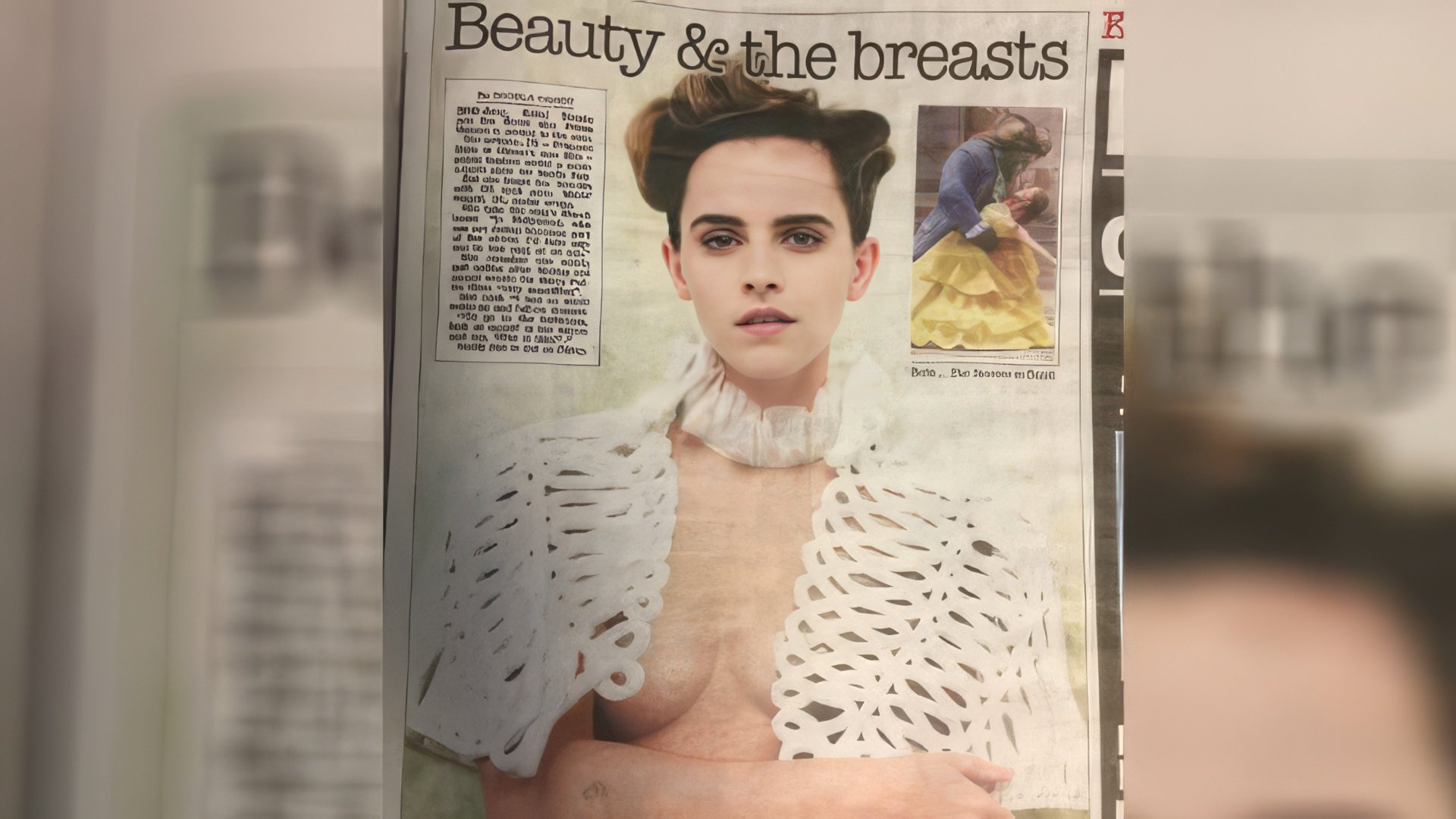 Una foto di Emma Watson a seno nudo ha provocato rabbia tra le femministe