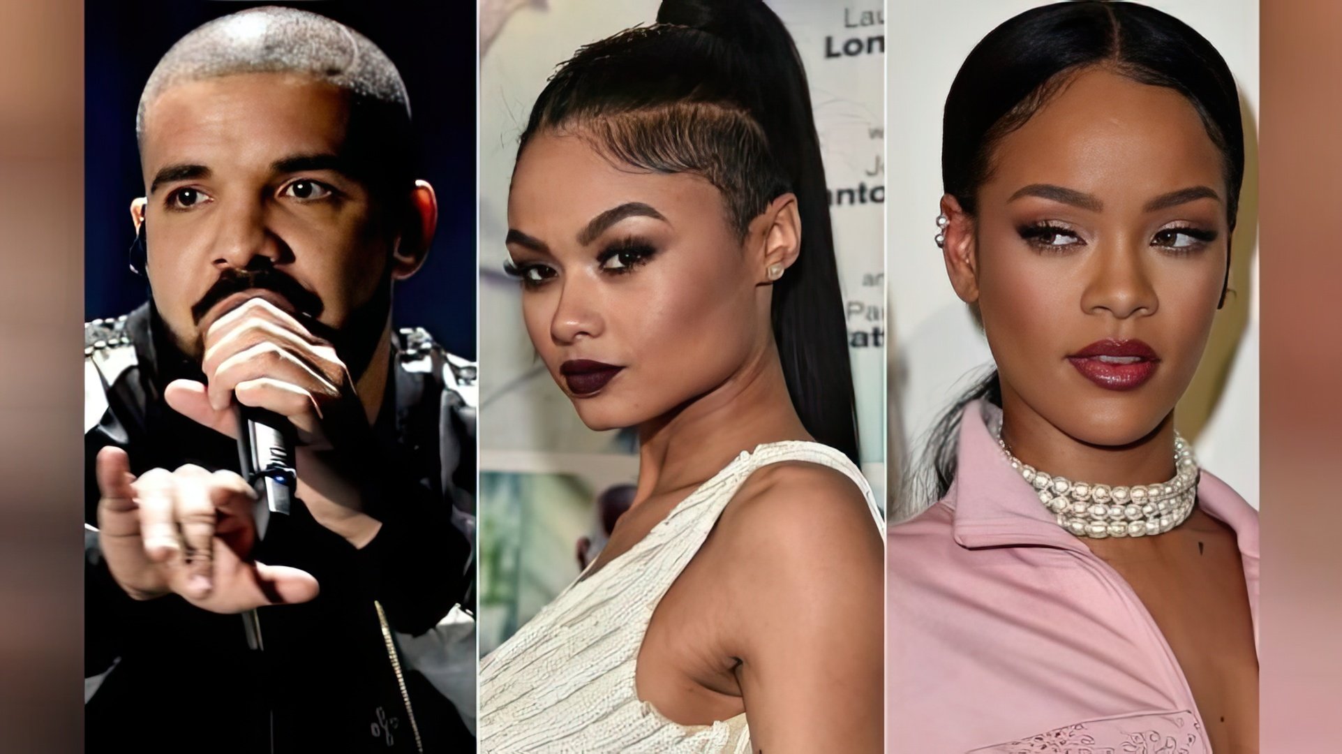 Drake ha preferito la modella India Love a Rihanna (al centro)