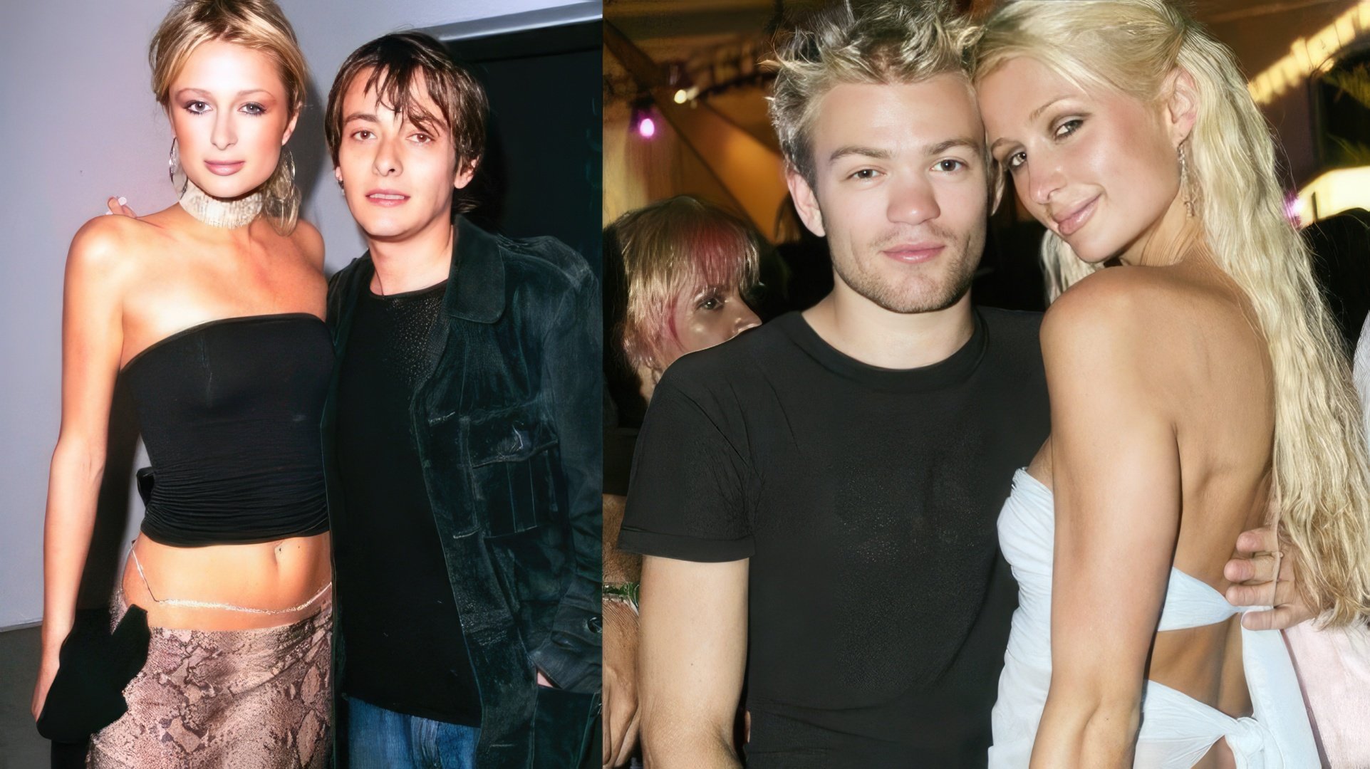 Paris Hilton con Edward Furlong (a sinistra) e Derek Whibley (a destra)