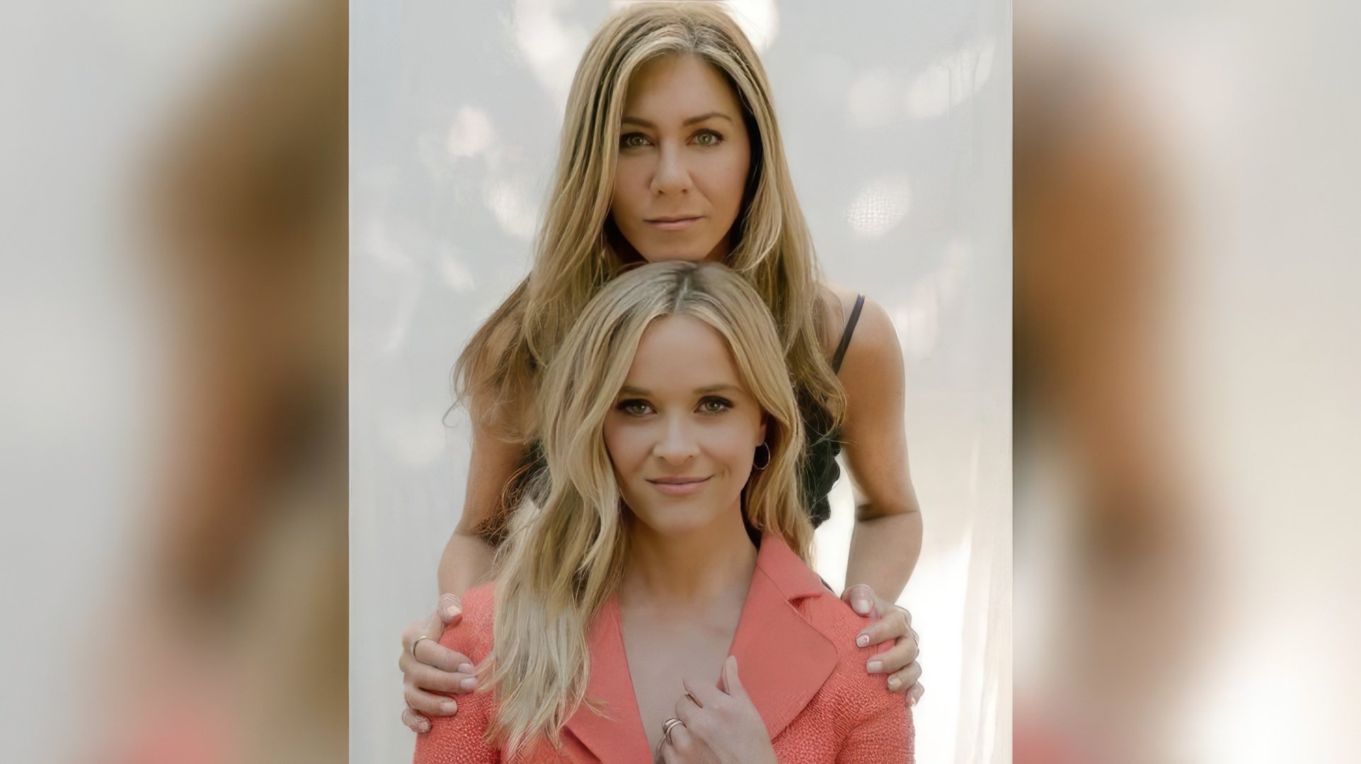 Reese Witherspoon e Jennifer Aniston sul set di The Morning Show