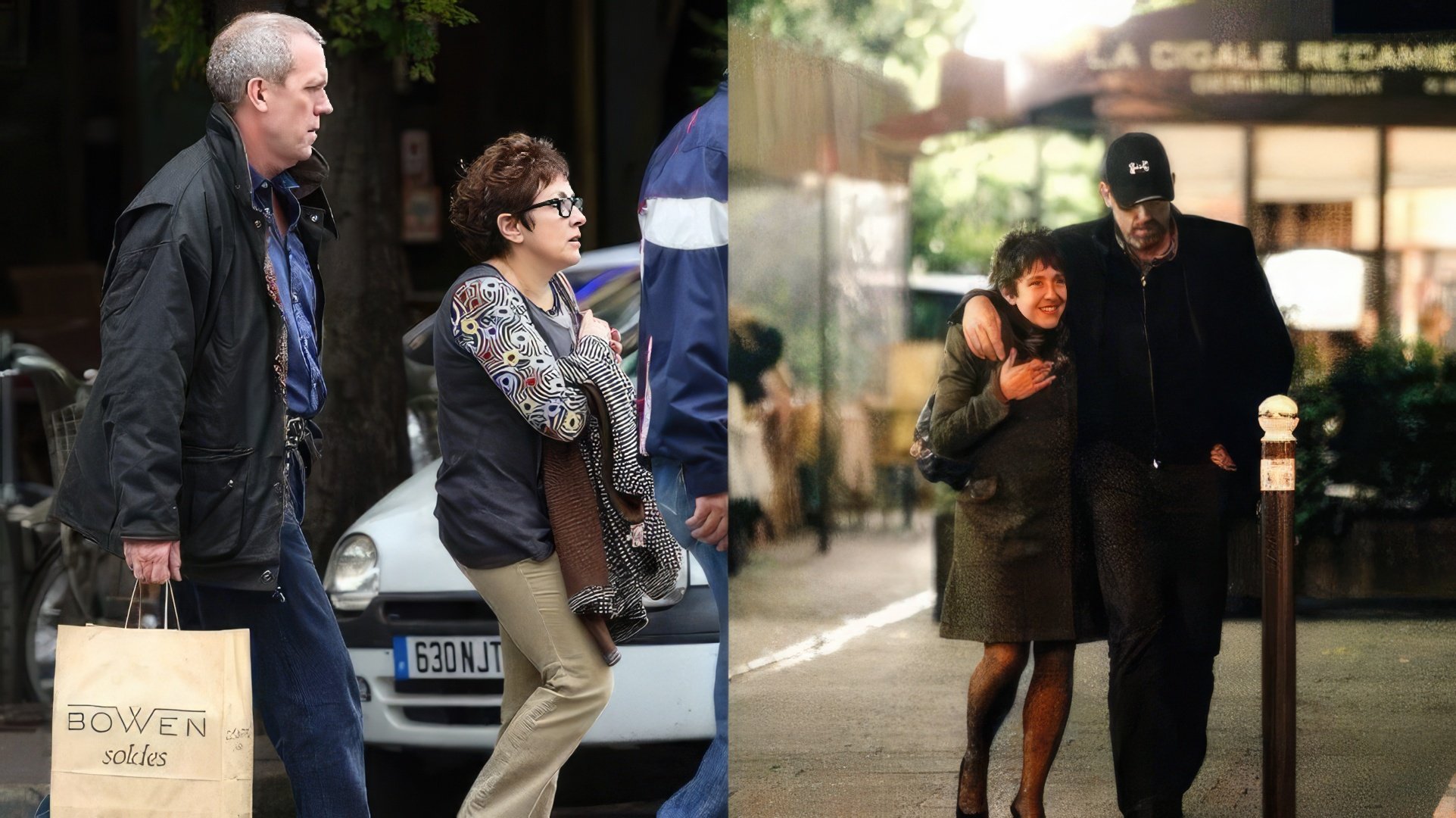 Hugh Laurie con sua moglie nell'obiettivo dei paparazzi