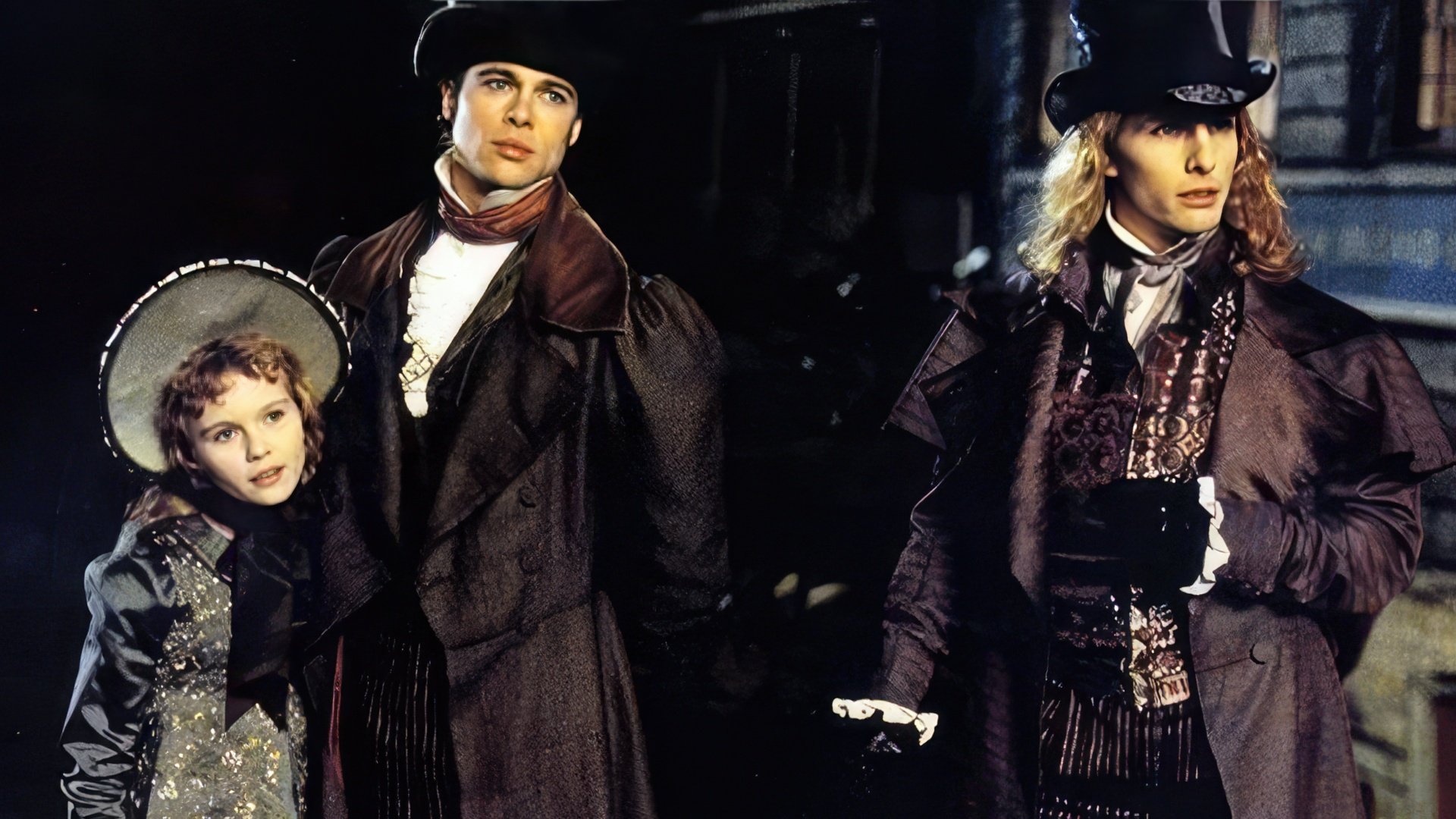 Kirsten Dunst, Brad Pitt e Tom Cruise in "Interview with the Vampire"