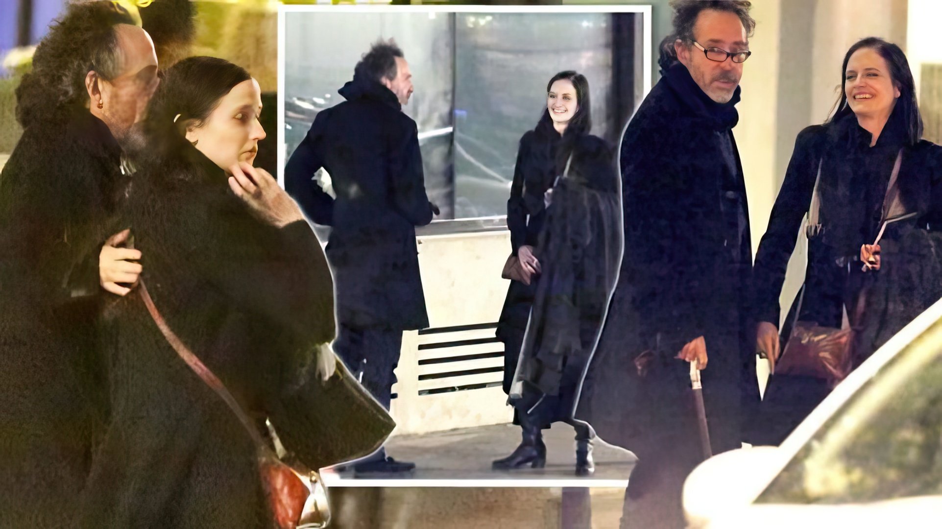 Eva Green e Tim Burton durante un appuntamento