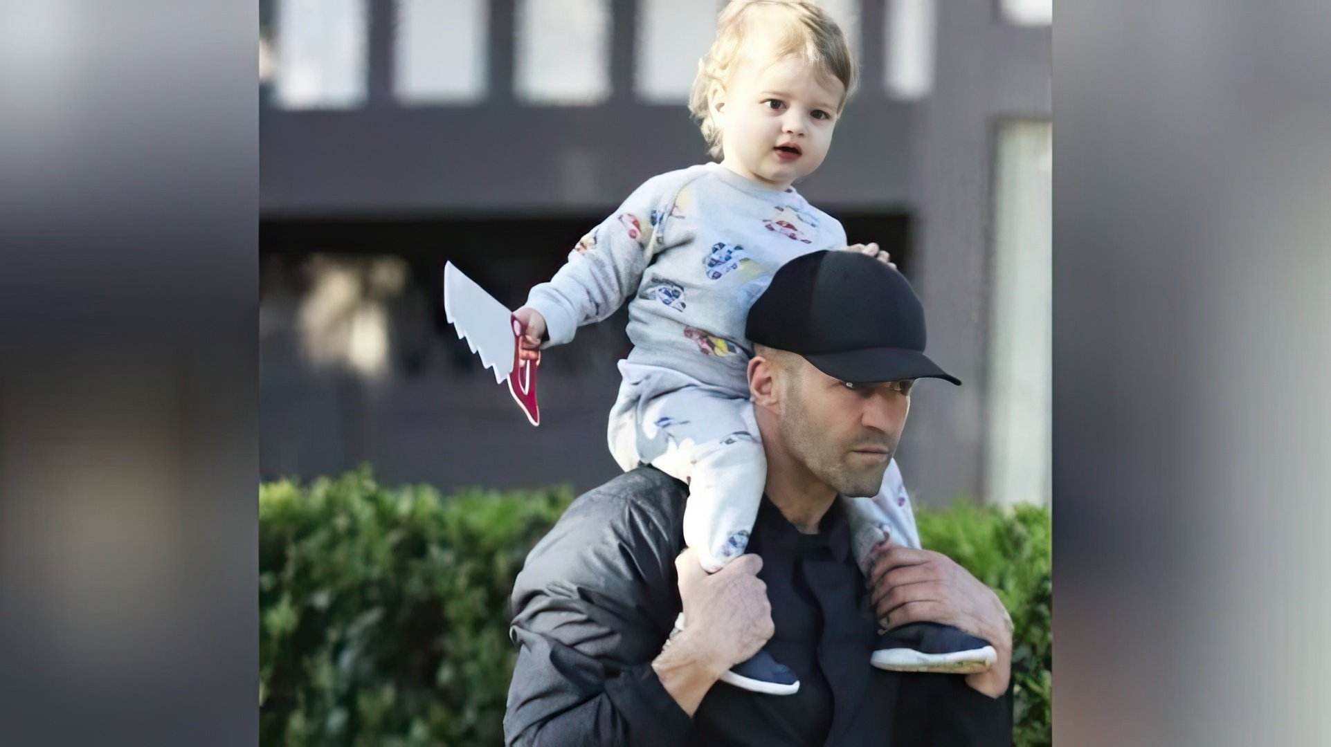Jason Statham con suo figlio Jack