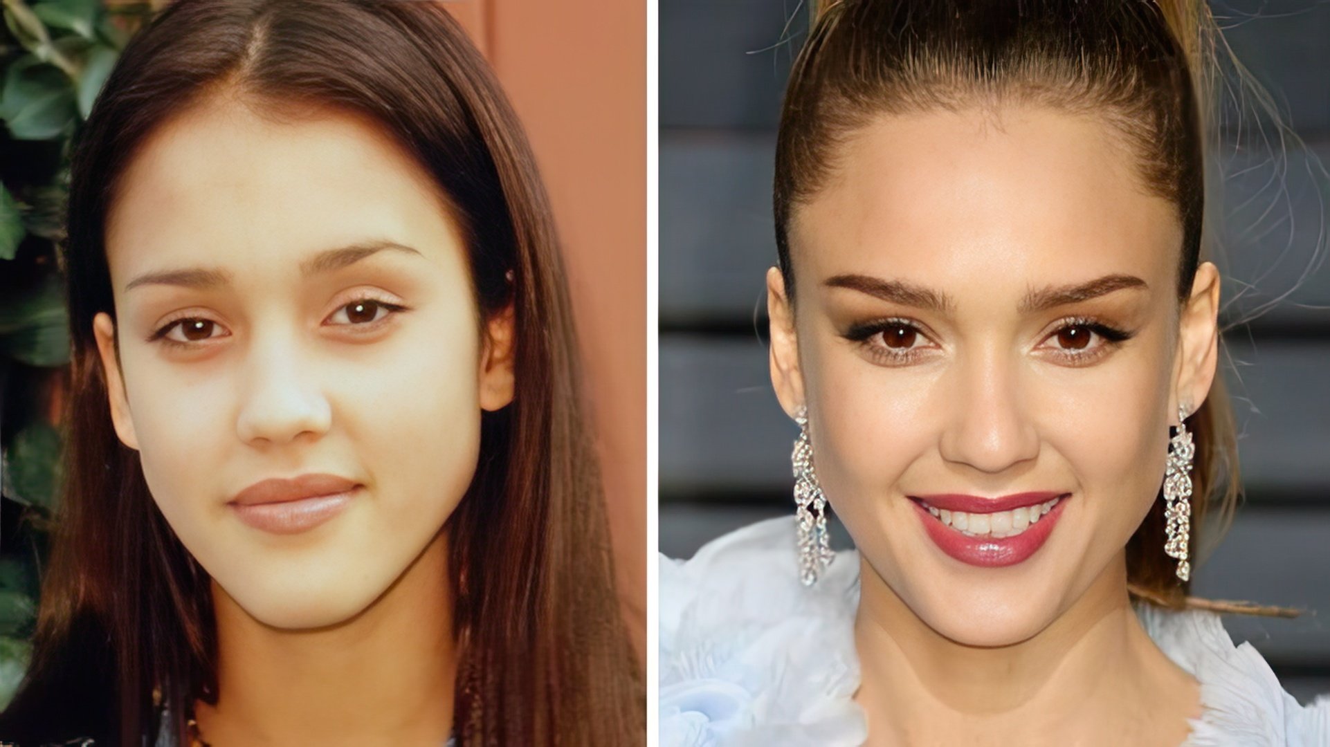 Jessica Alba da giovane e oggi
