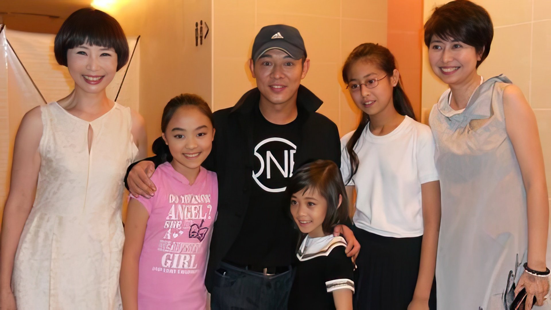 Jet Li con la sua famiglia