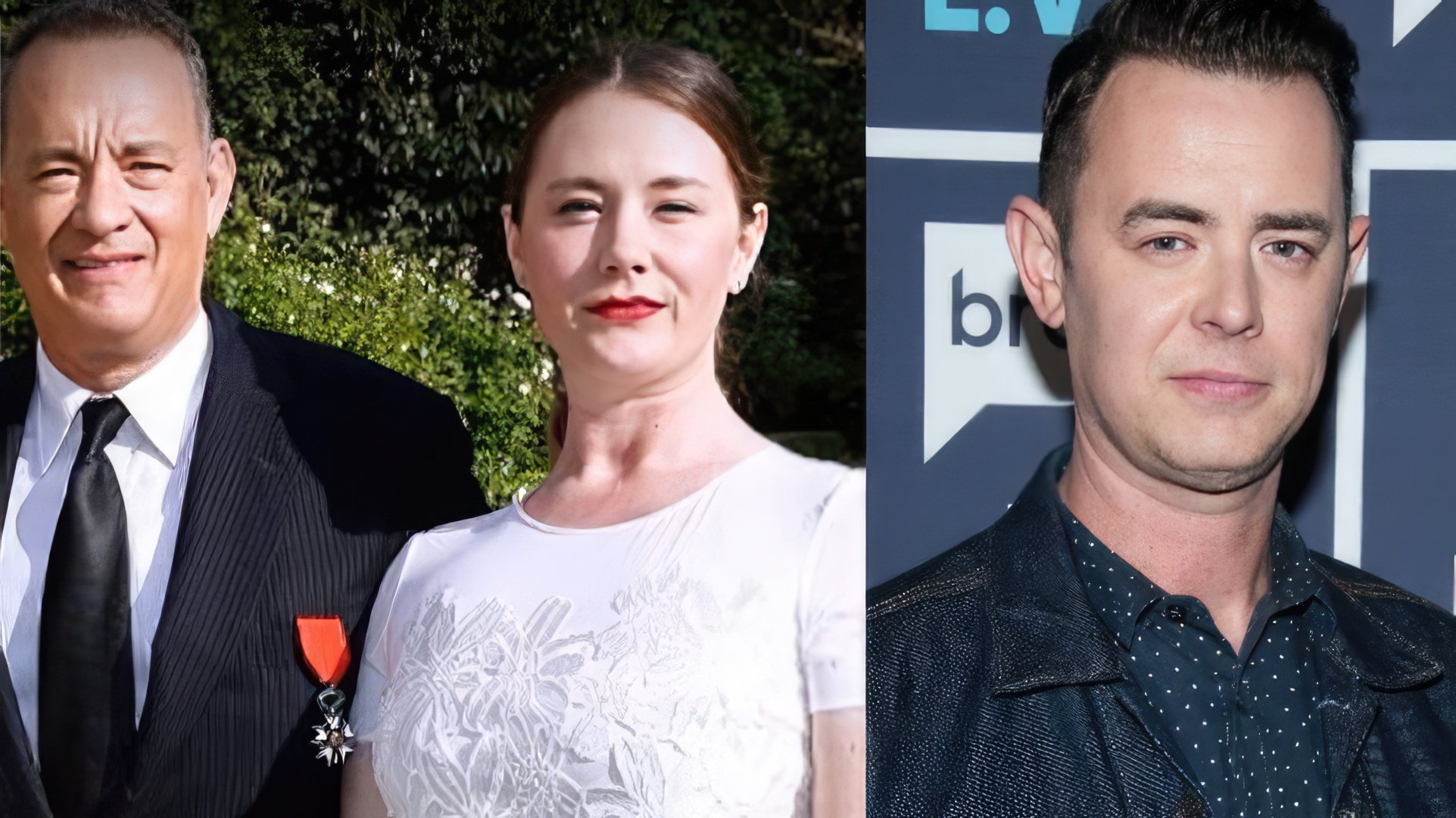 A sinistra: la figlia di Tom Hanks, a destra: il figlio maggiore Colin