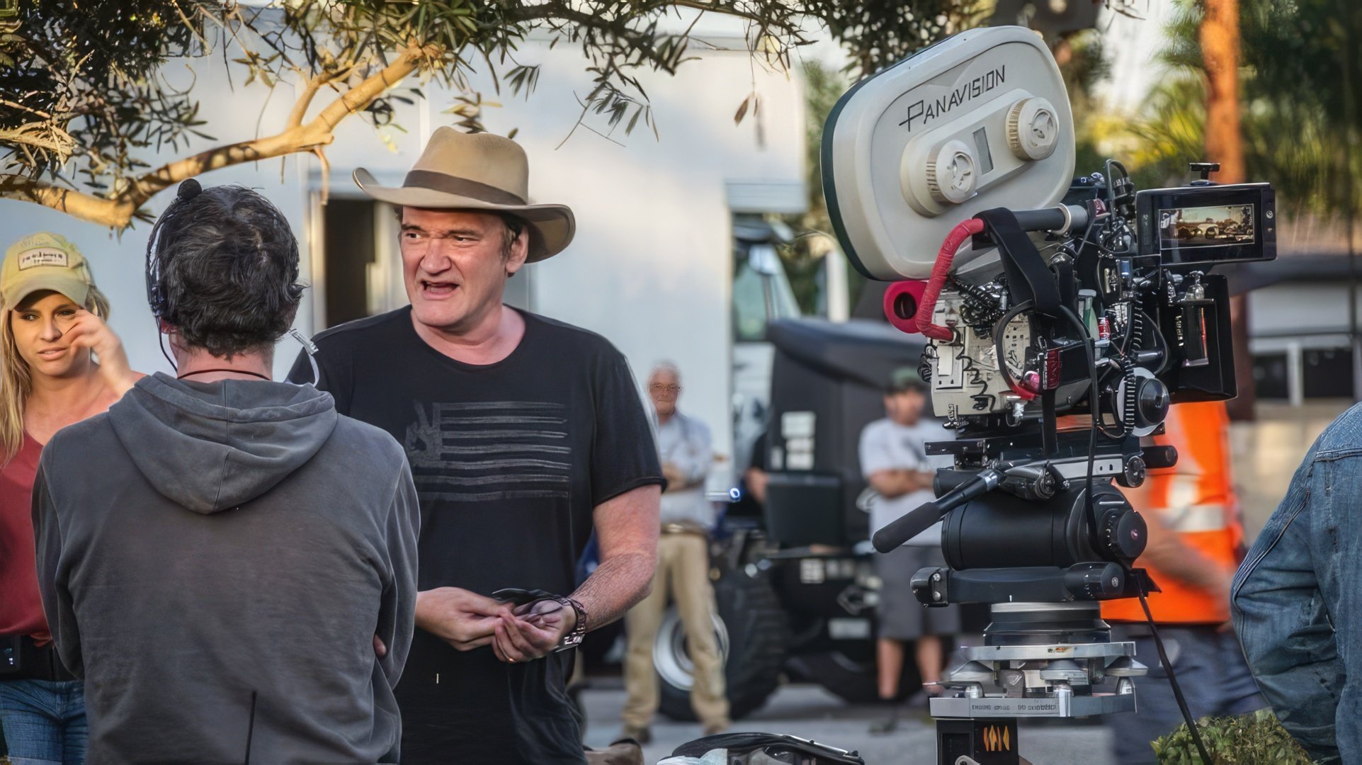 Quentin Tarantino sul set di 'Once Upon a Time in Hollywood'
