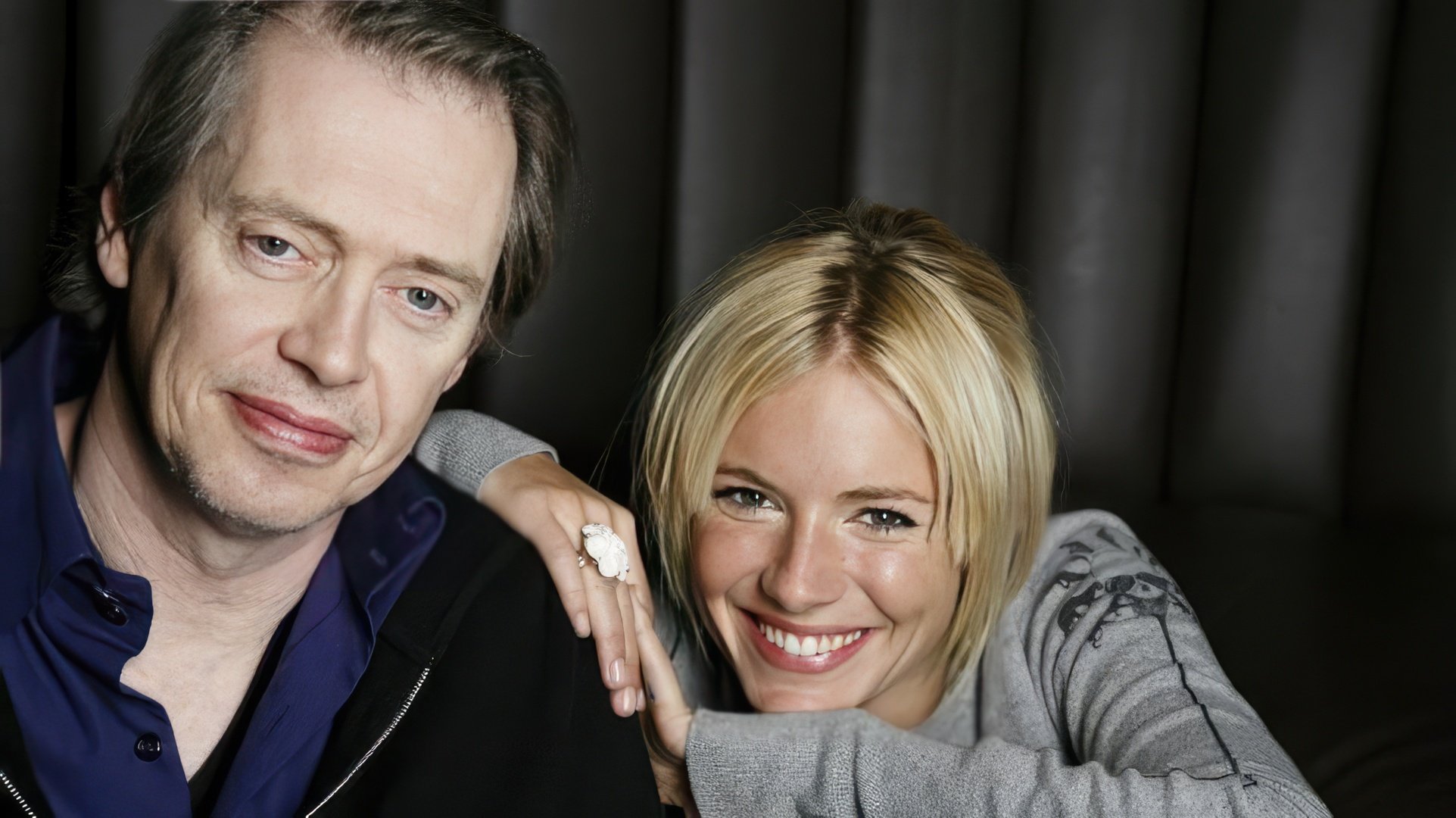 Sienna Miller e Steve Buscemi sul set di 'Interview'