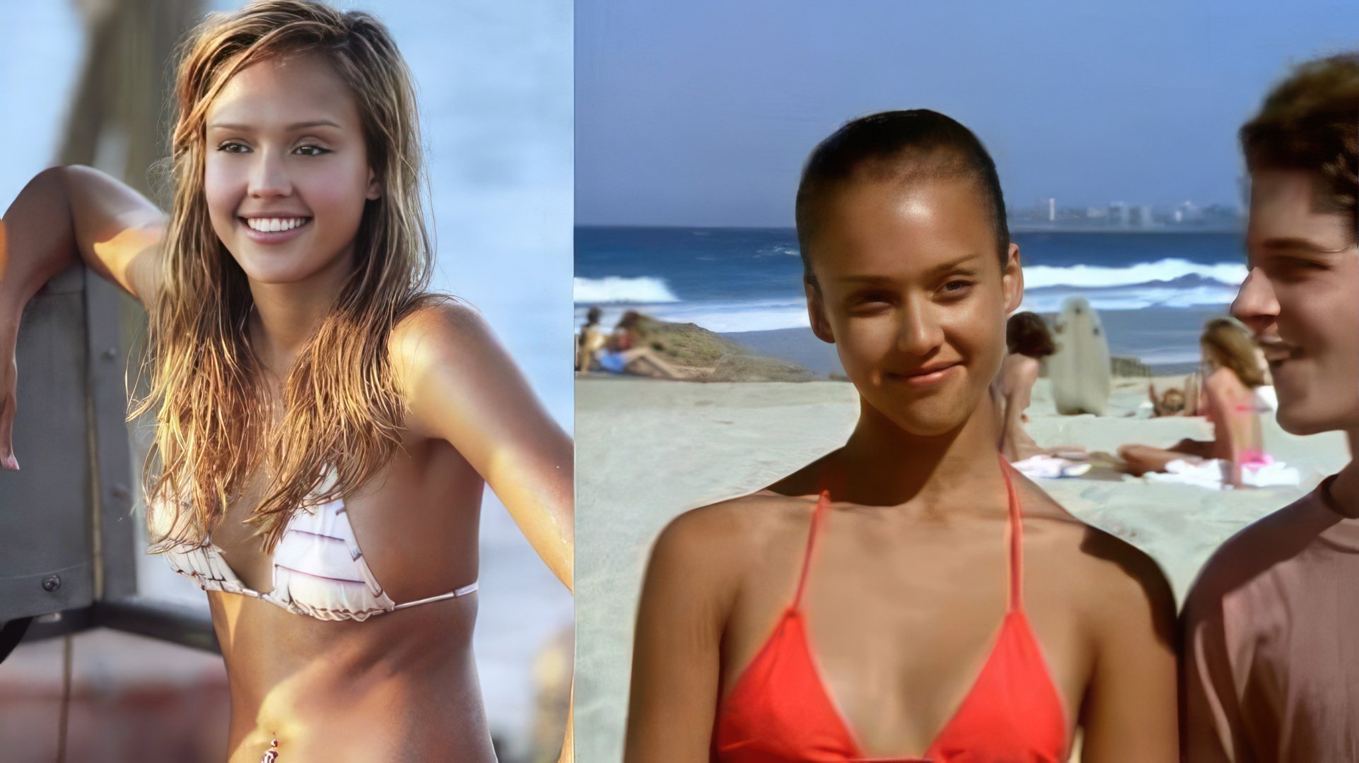 La giovane Jessica Alba nella serie TV "Flipper"