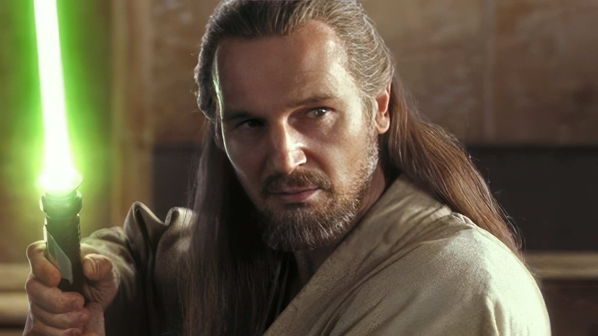 Liam Neeson nella saga "Star Wars: Episode I – The Phantom Menace"