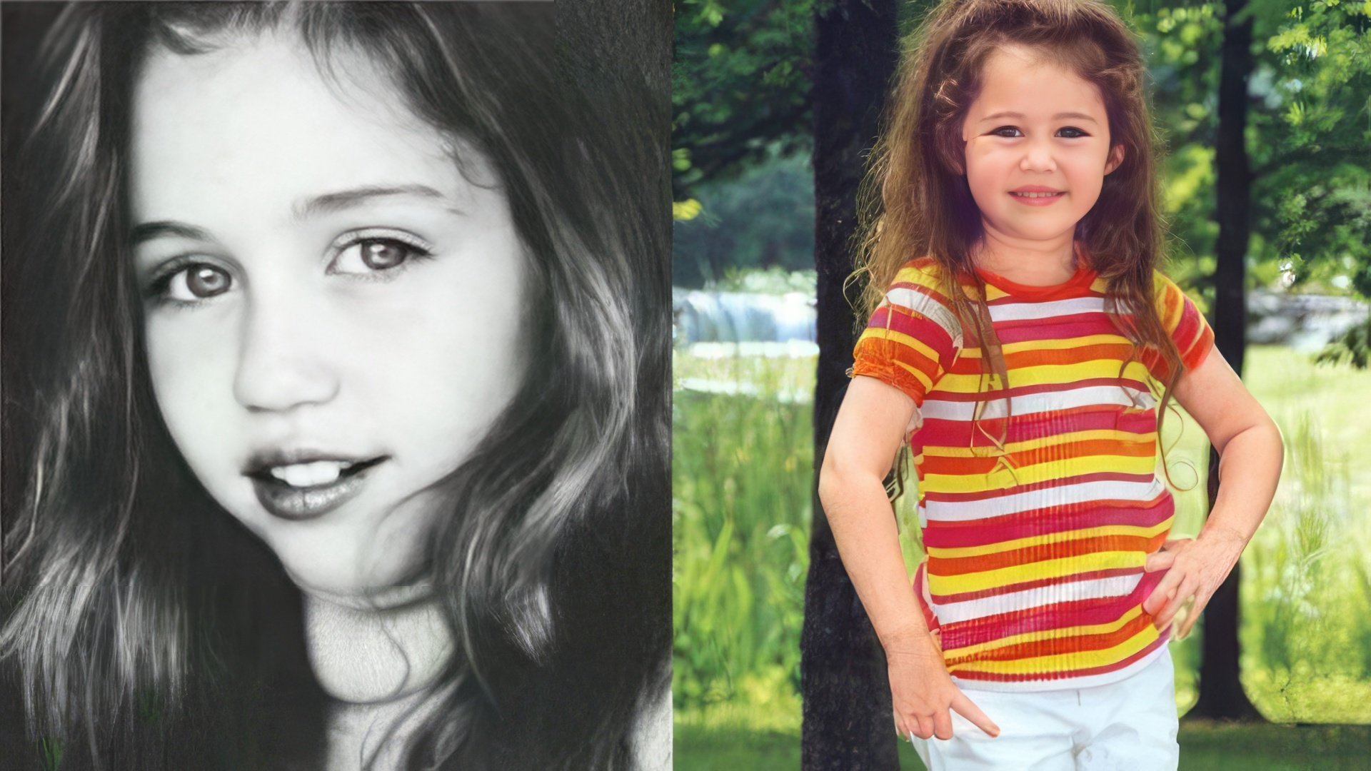 Foto di Miley Cyrus da bambina