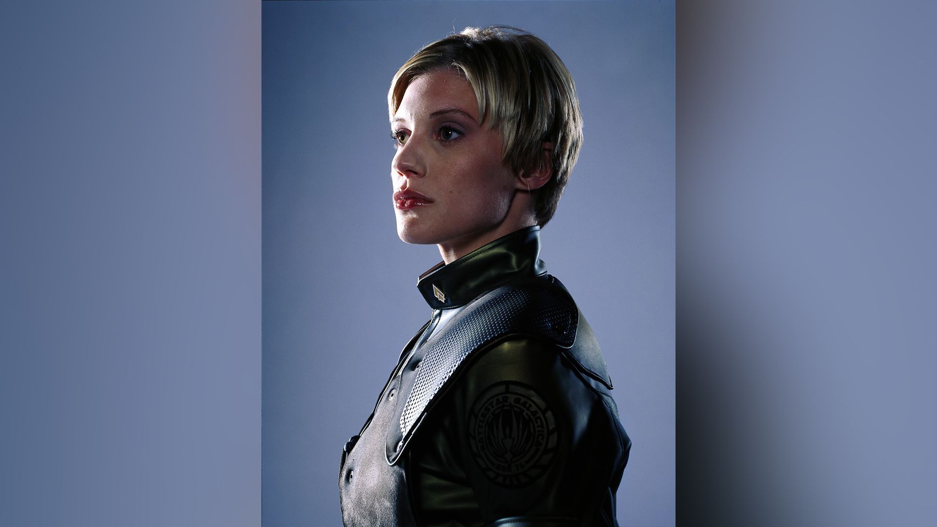 Katee Sackhoff nel ruolo del Tenente Kara Starbuck Thrace