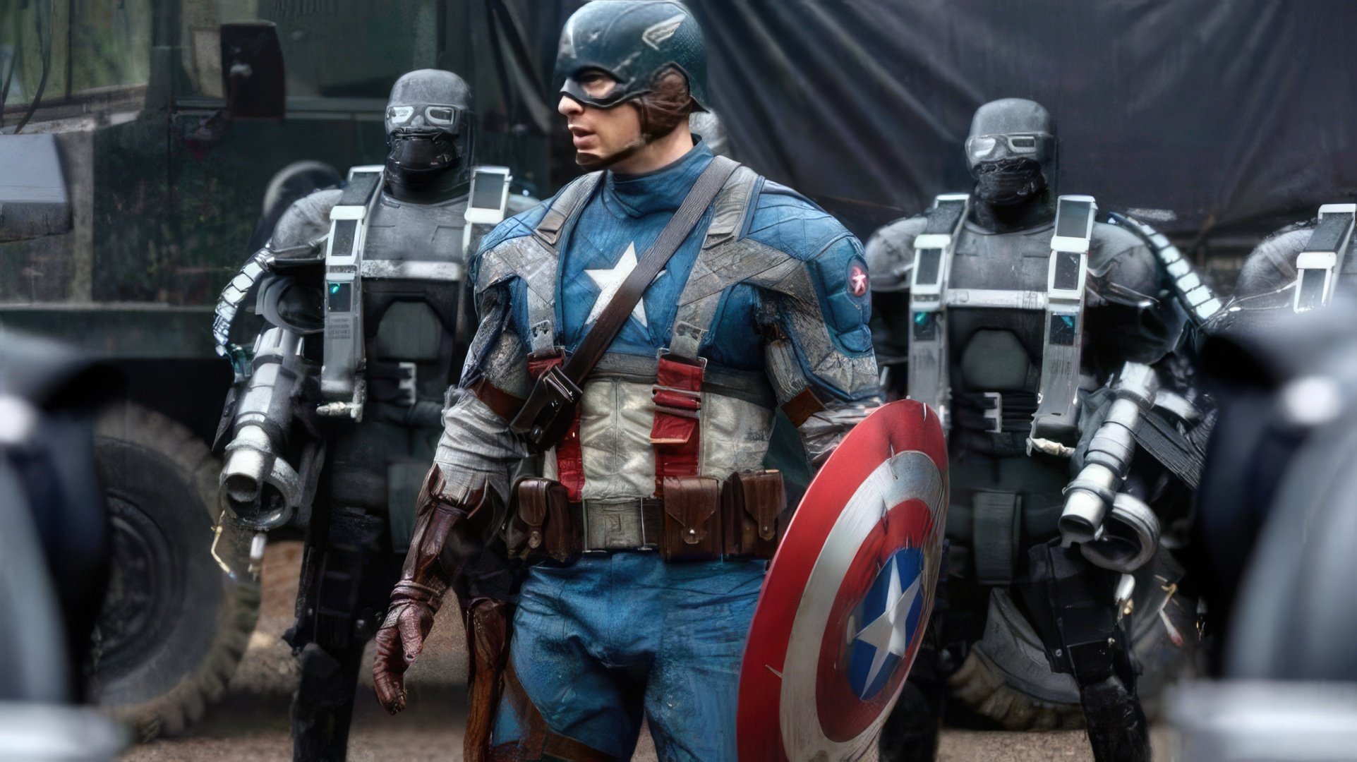 Chris Evans sul set