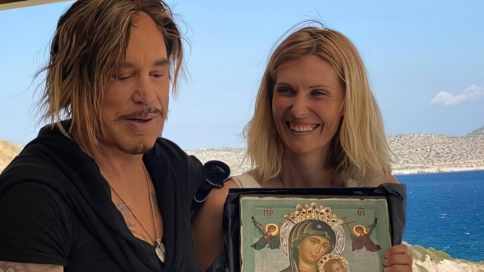 Mickey Rourke in Grecia sul set del film 'Man of God'