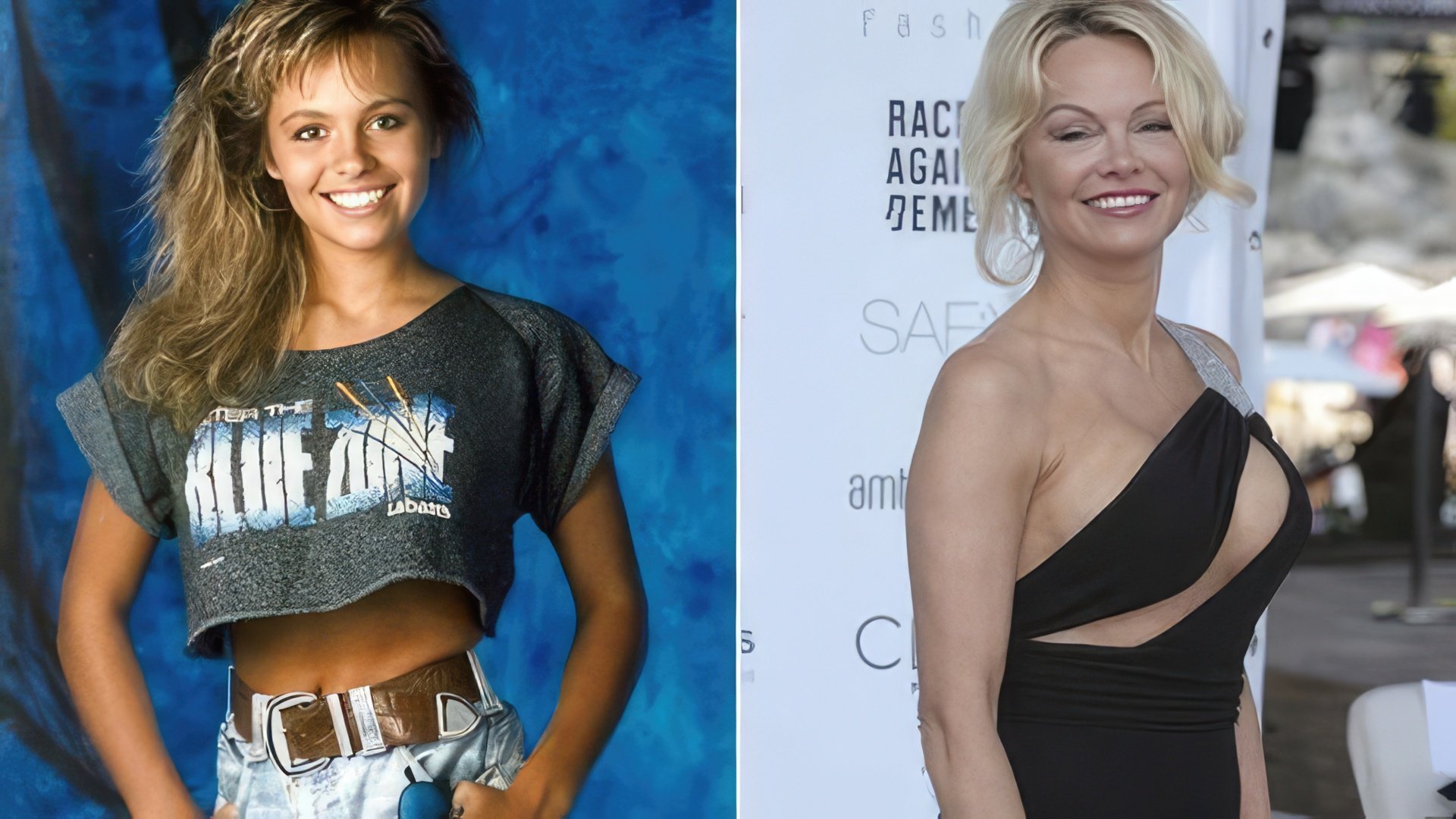 Pamela Anderson prima della fama e oggi
