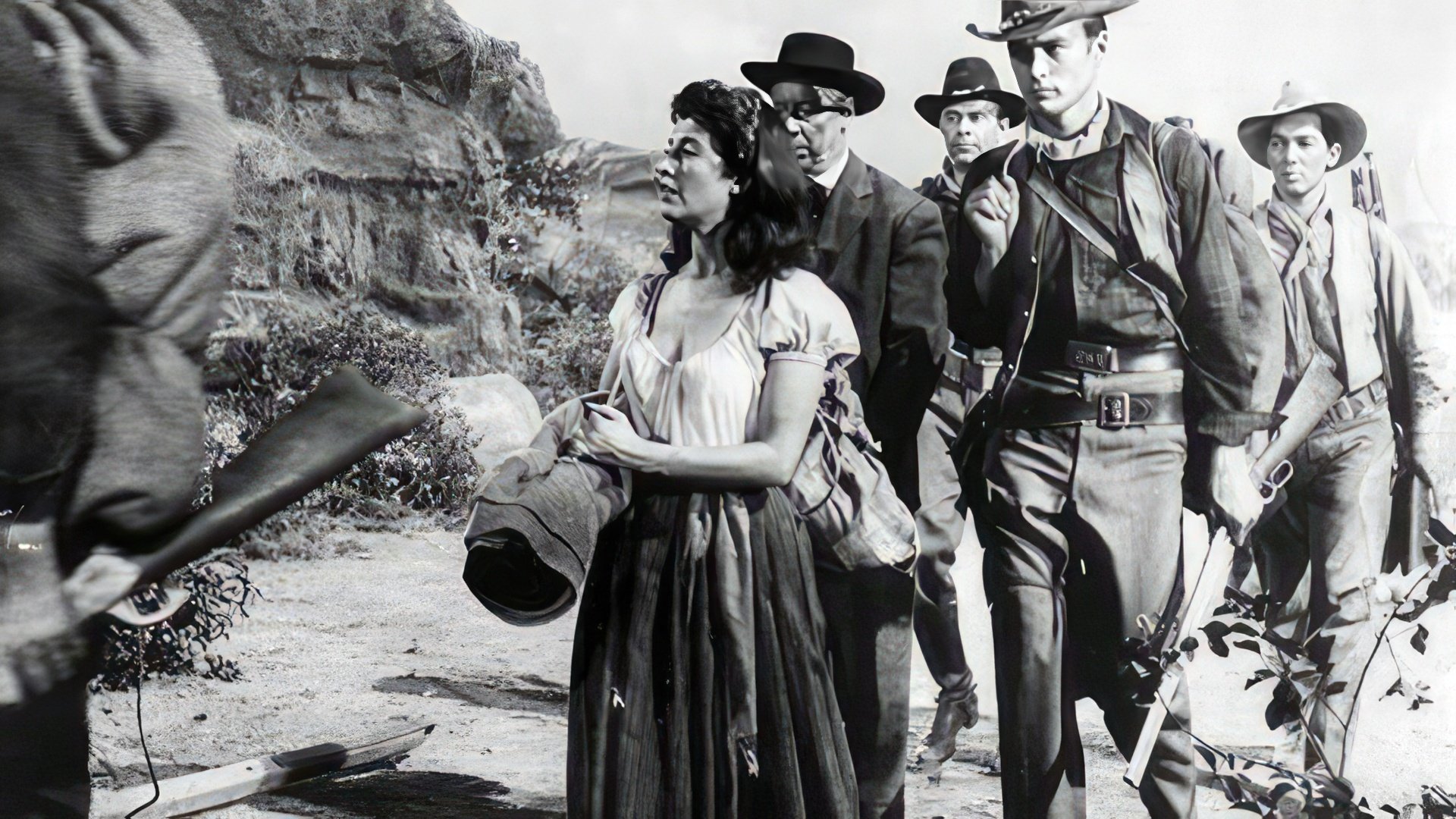 Una scena dal film "Ambush at Cimarron Pass"