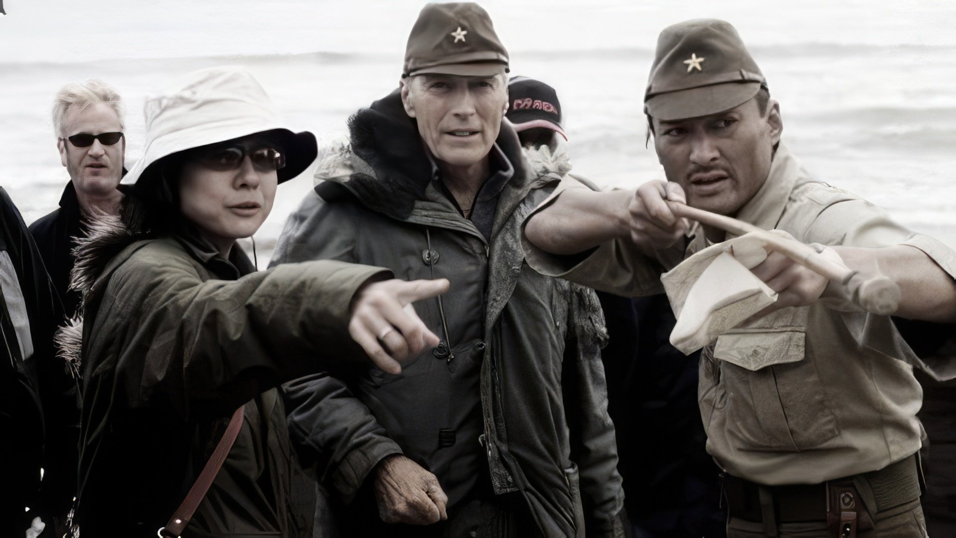 Clint Eastwood sul set di Letters from Iwo Jima