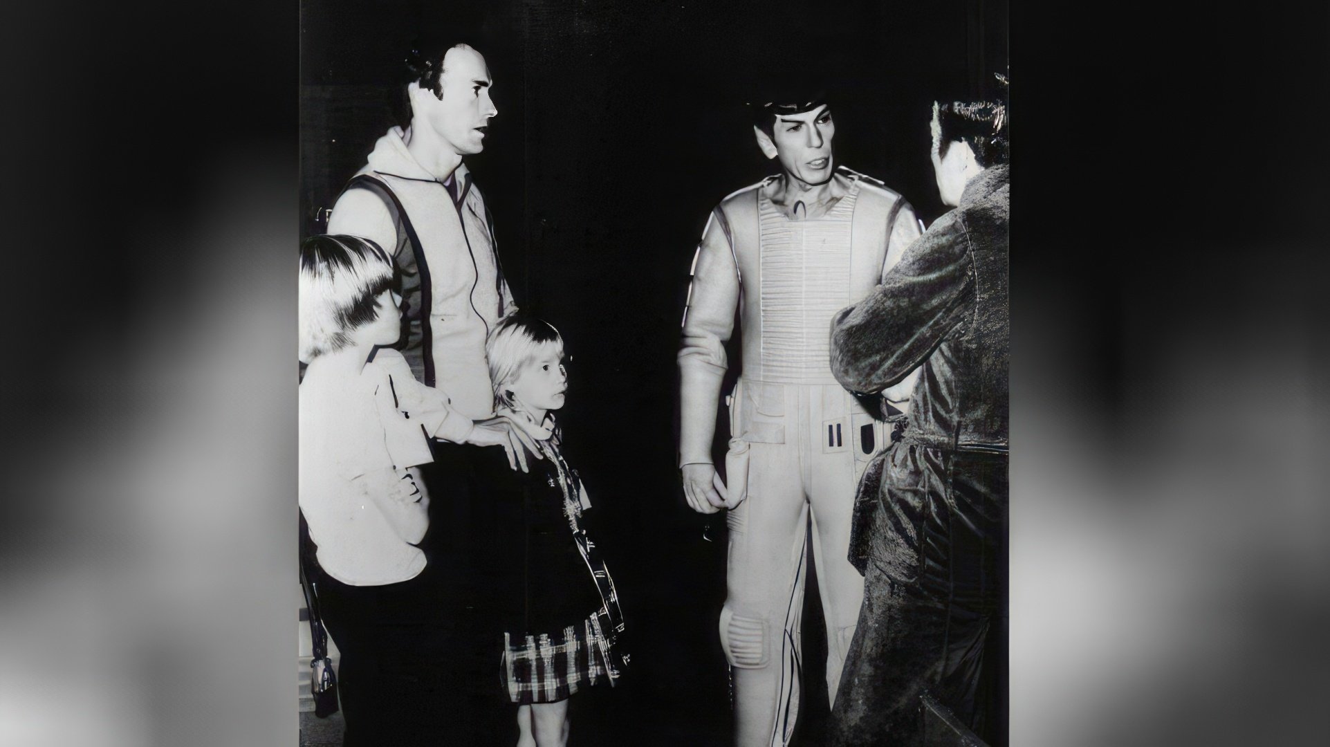 Clint Eastwood con i suoi figli sul set della serie TV Star Trek