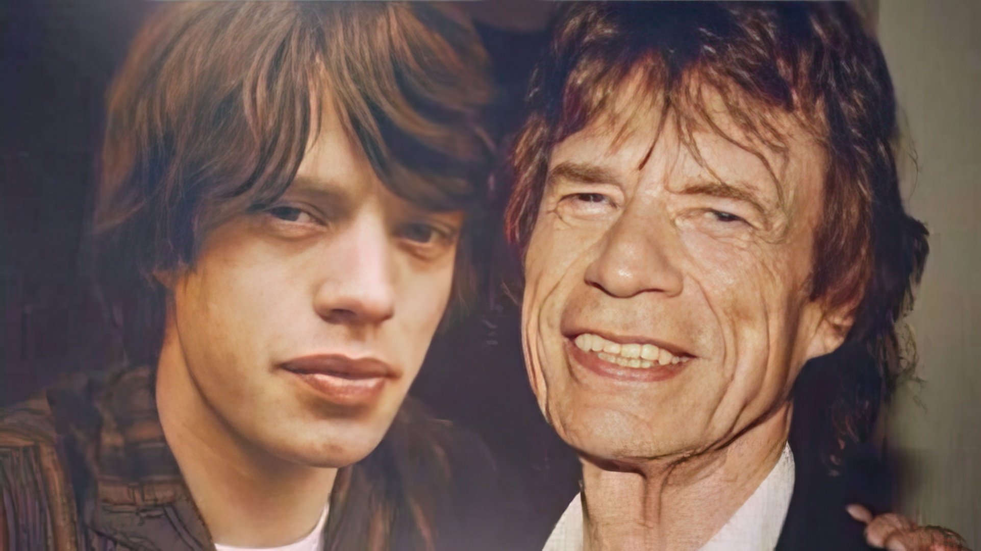 Mick Jagger da giovane e adesso