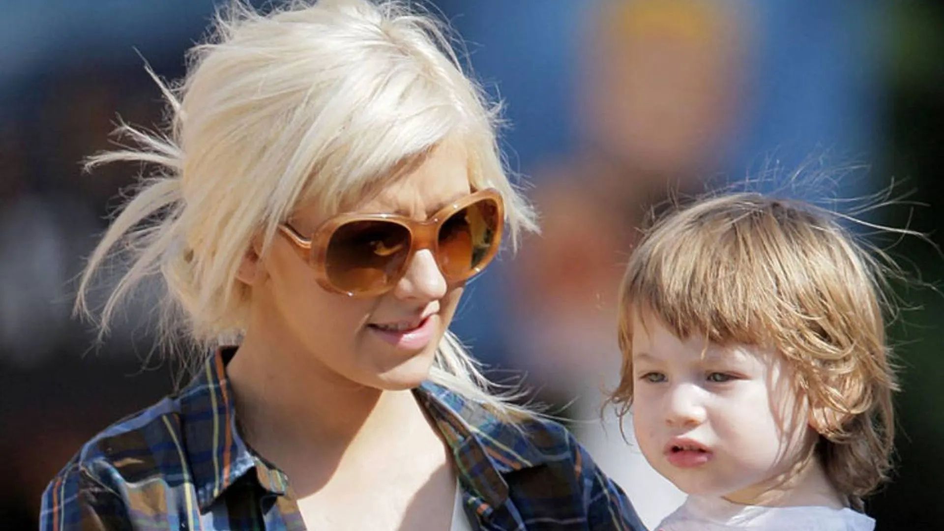Christina Aguilera con suo figlio Max