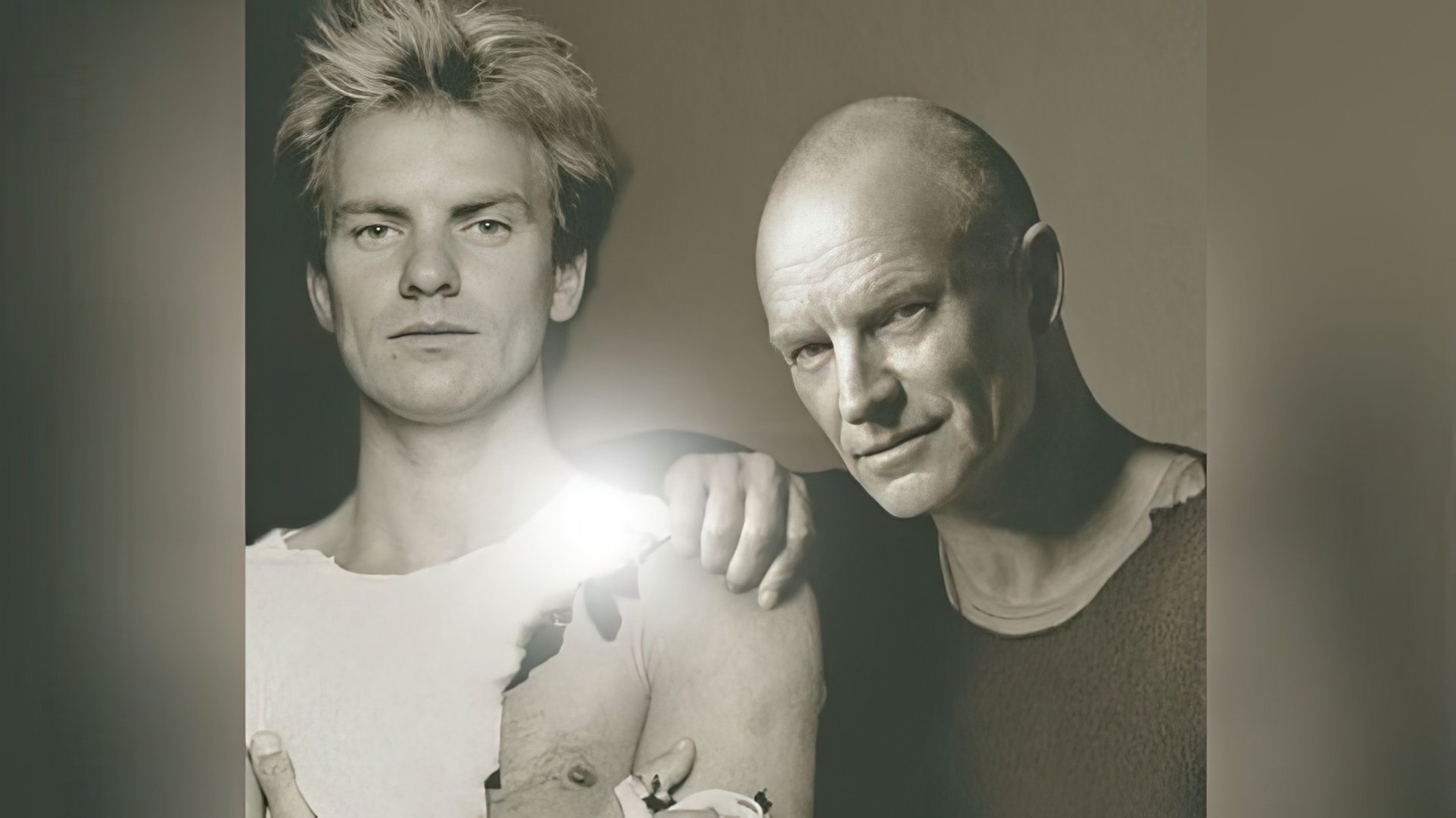 Sting nella sua giovinezza e ora