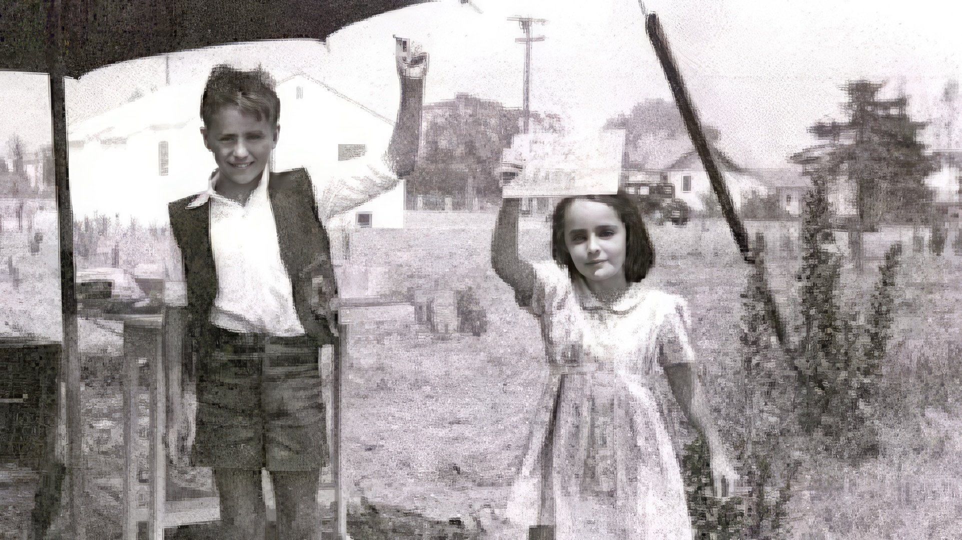La piccola Elizabeth Taylor di 7 anni e suo fratello vendono limonata a casa