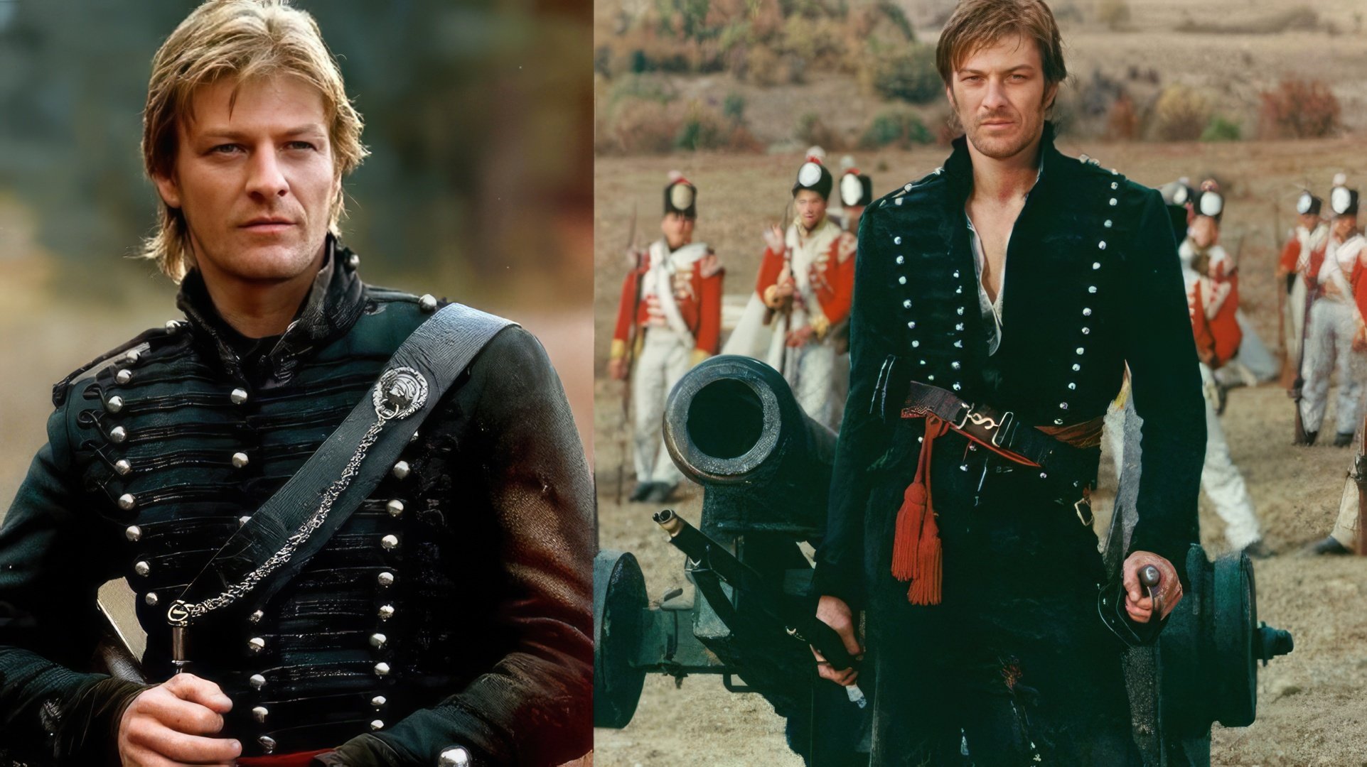 Sean Bean nel ruolo dell'Ufficiale Sharpe