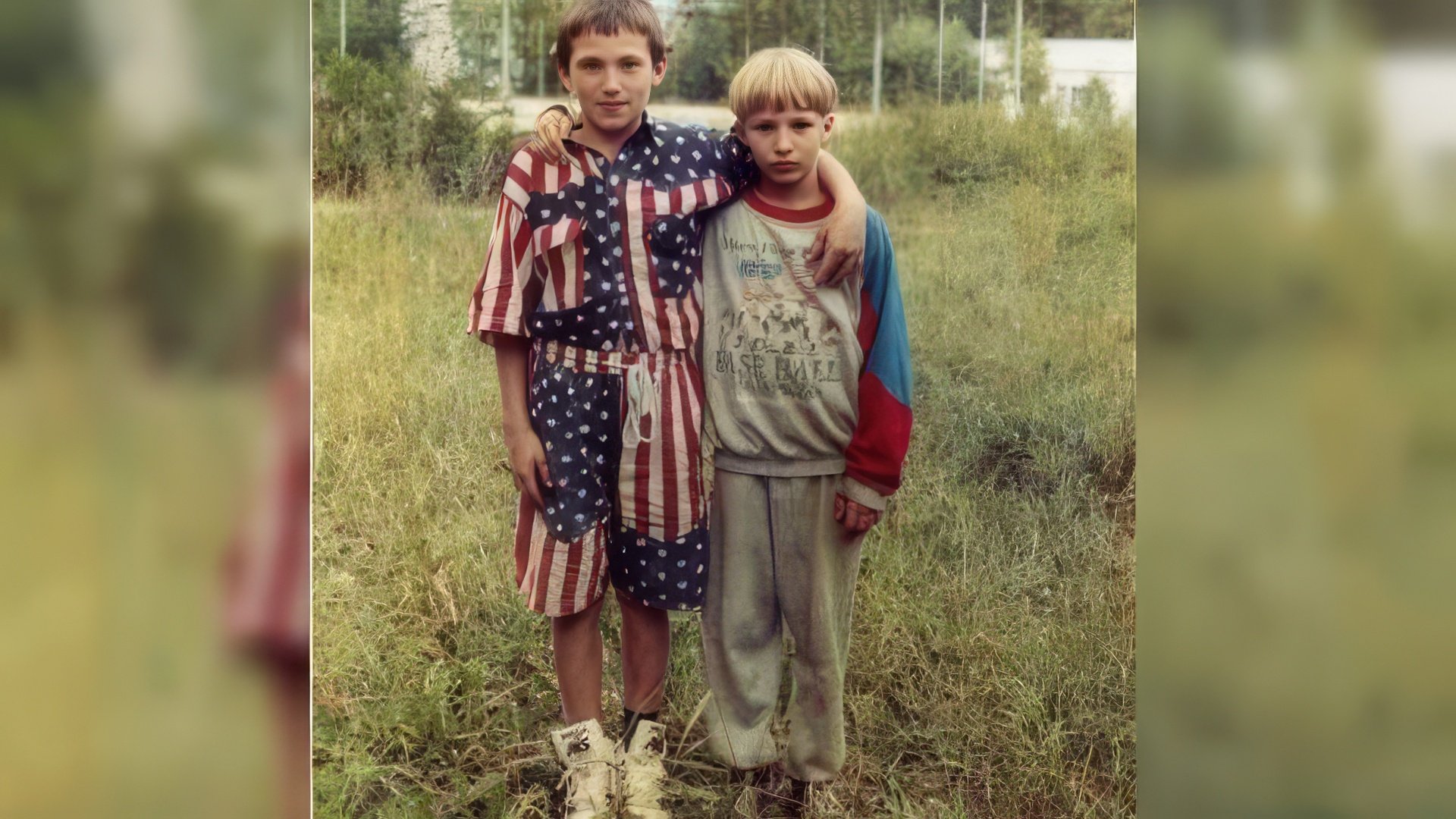 Il giovane Aleksandr Ovečkin e il suo amico d'infanzia Nikita