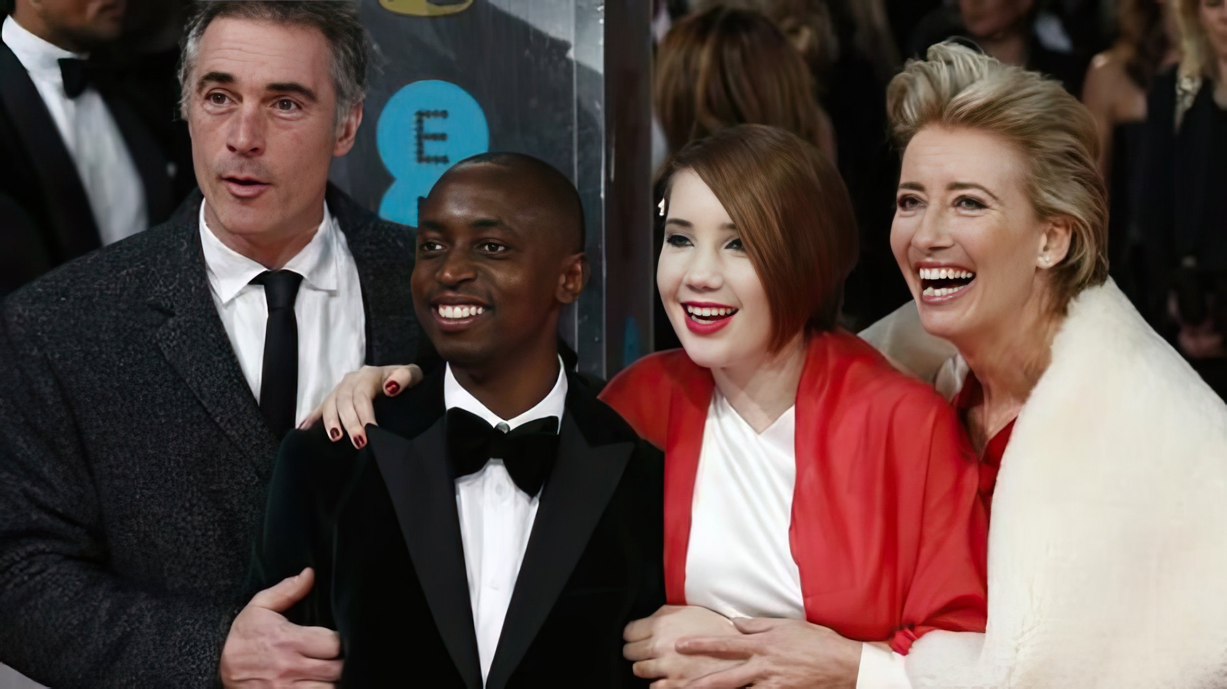 Emma Thompson con il marito e i figli