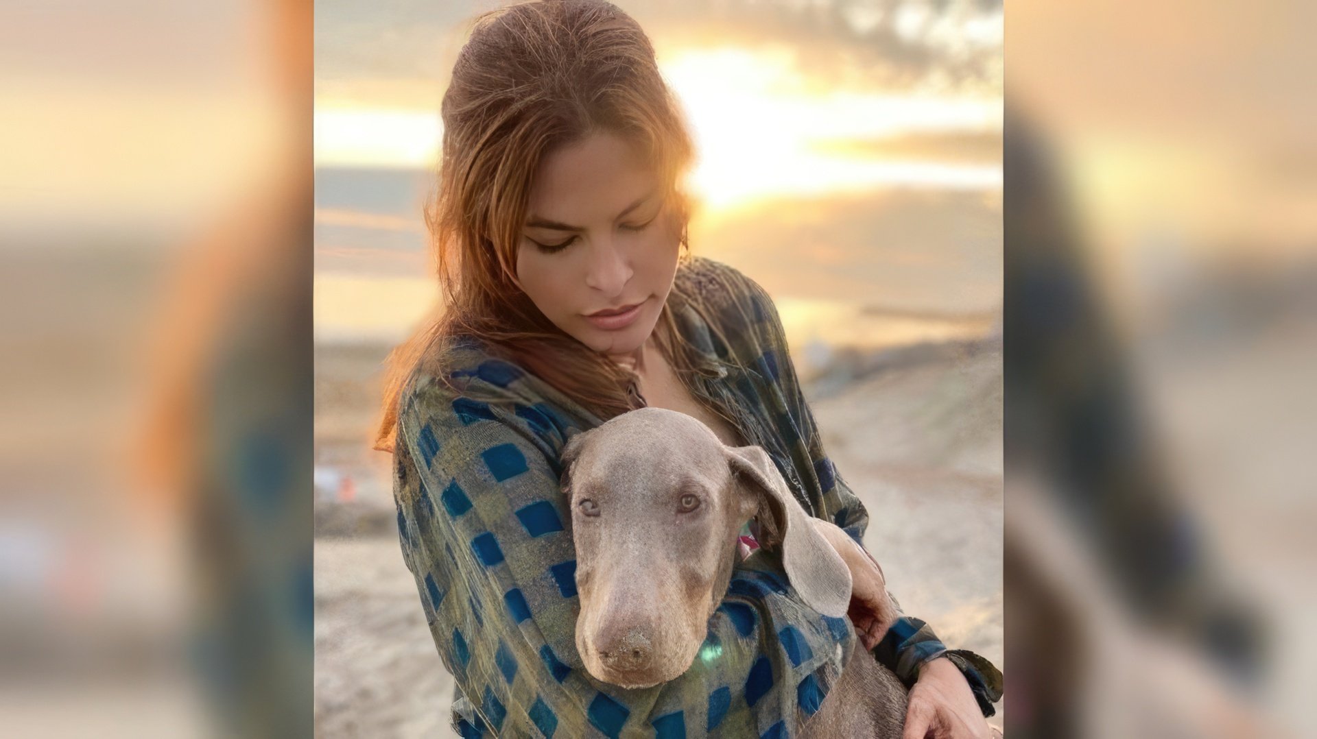 Eva Mendes e George il cane