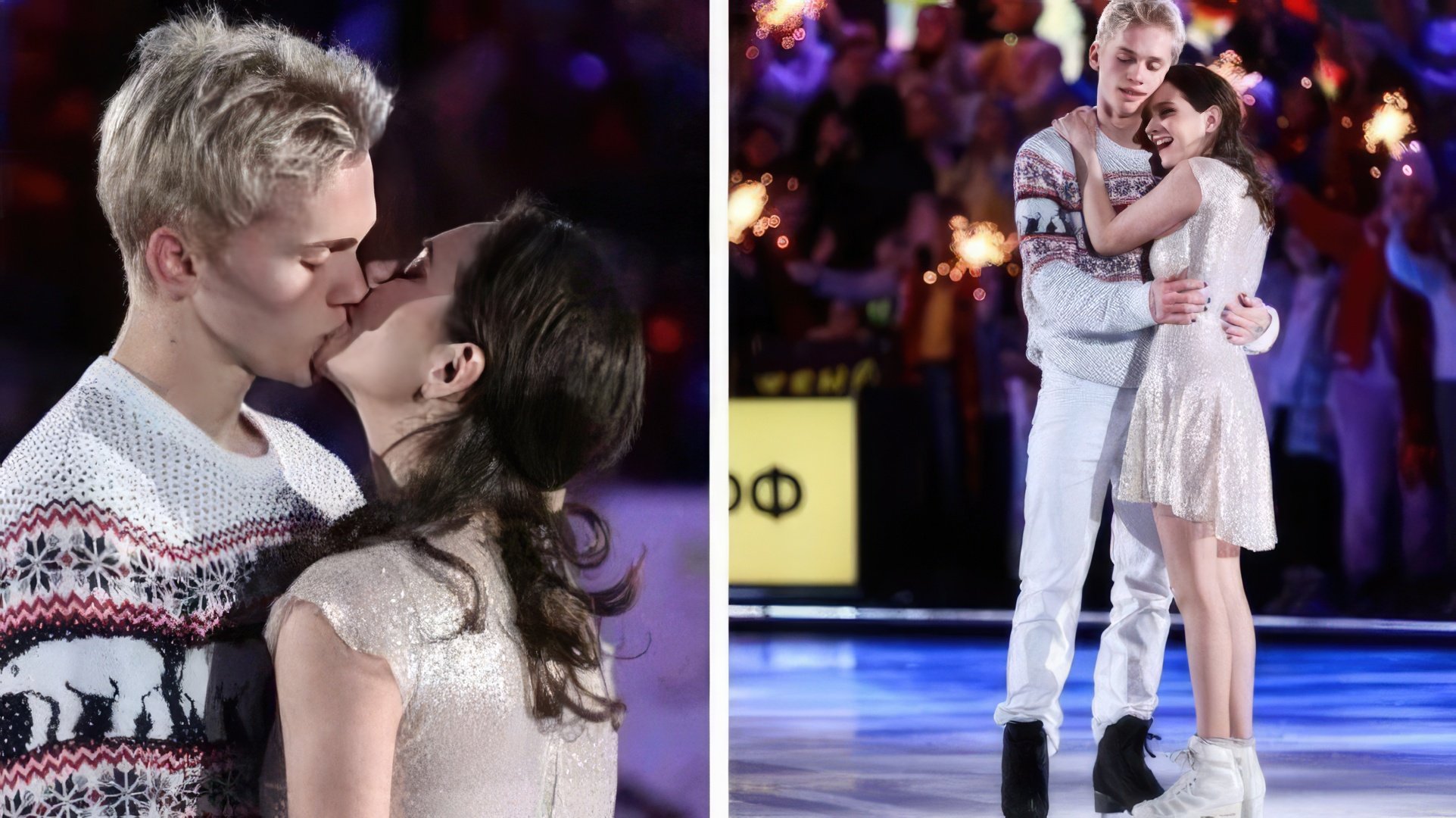 Evgenija Medvedeva e Danya Milokhin si sono baciati sul set di "Ice Age"