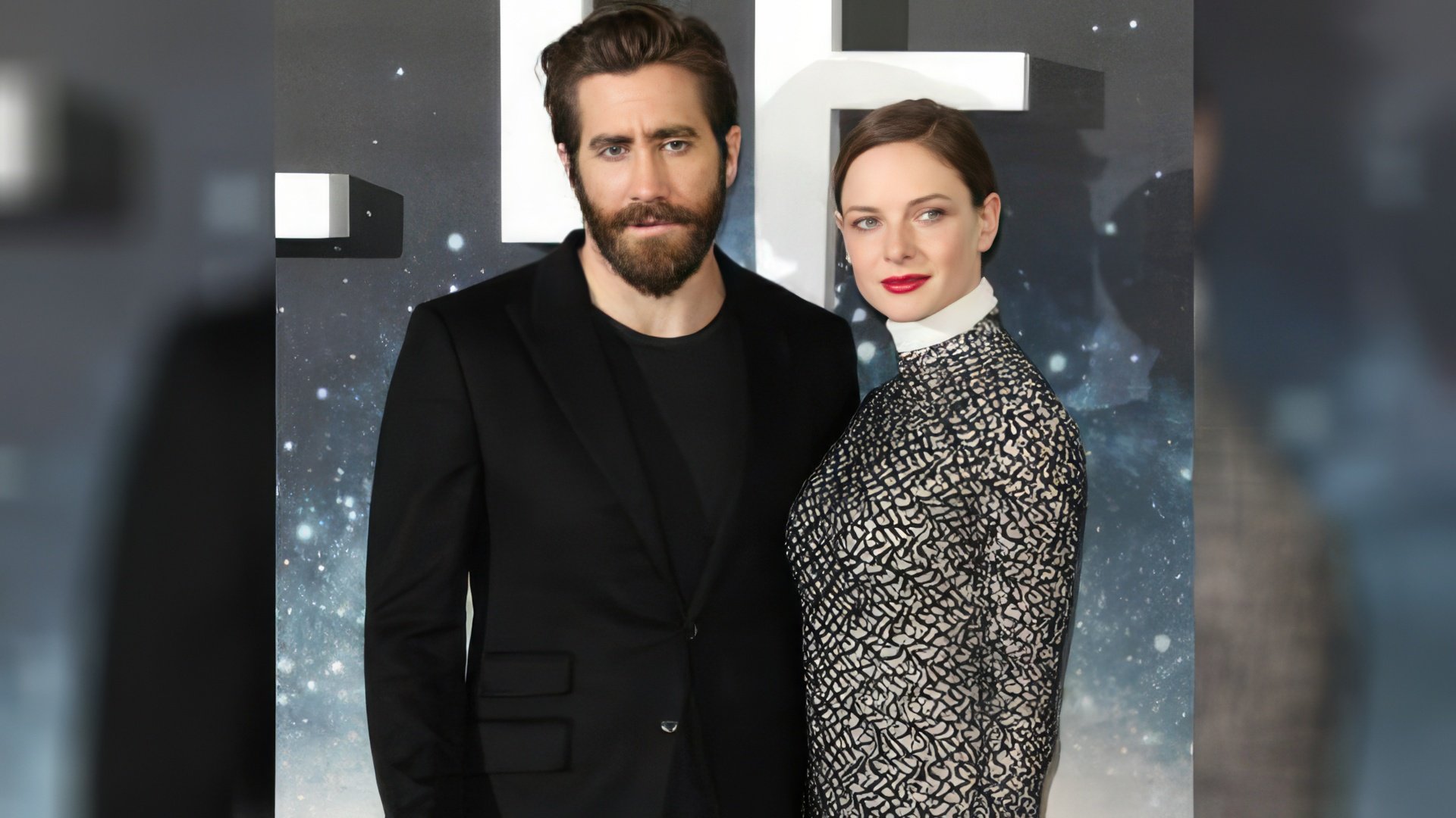 Rebecca Ferguson e Jake Gyllenhaal alla premiere del film Life